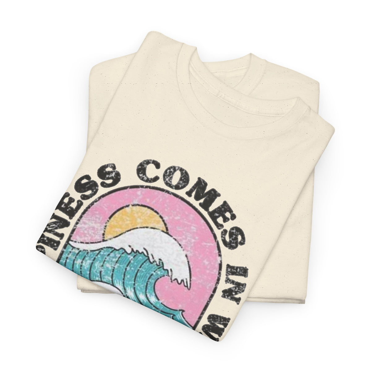 Happiness Comes in Waves Bahamas Ocean Graphic T-Shirt Men's Graphic Tee