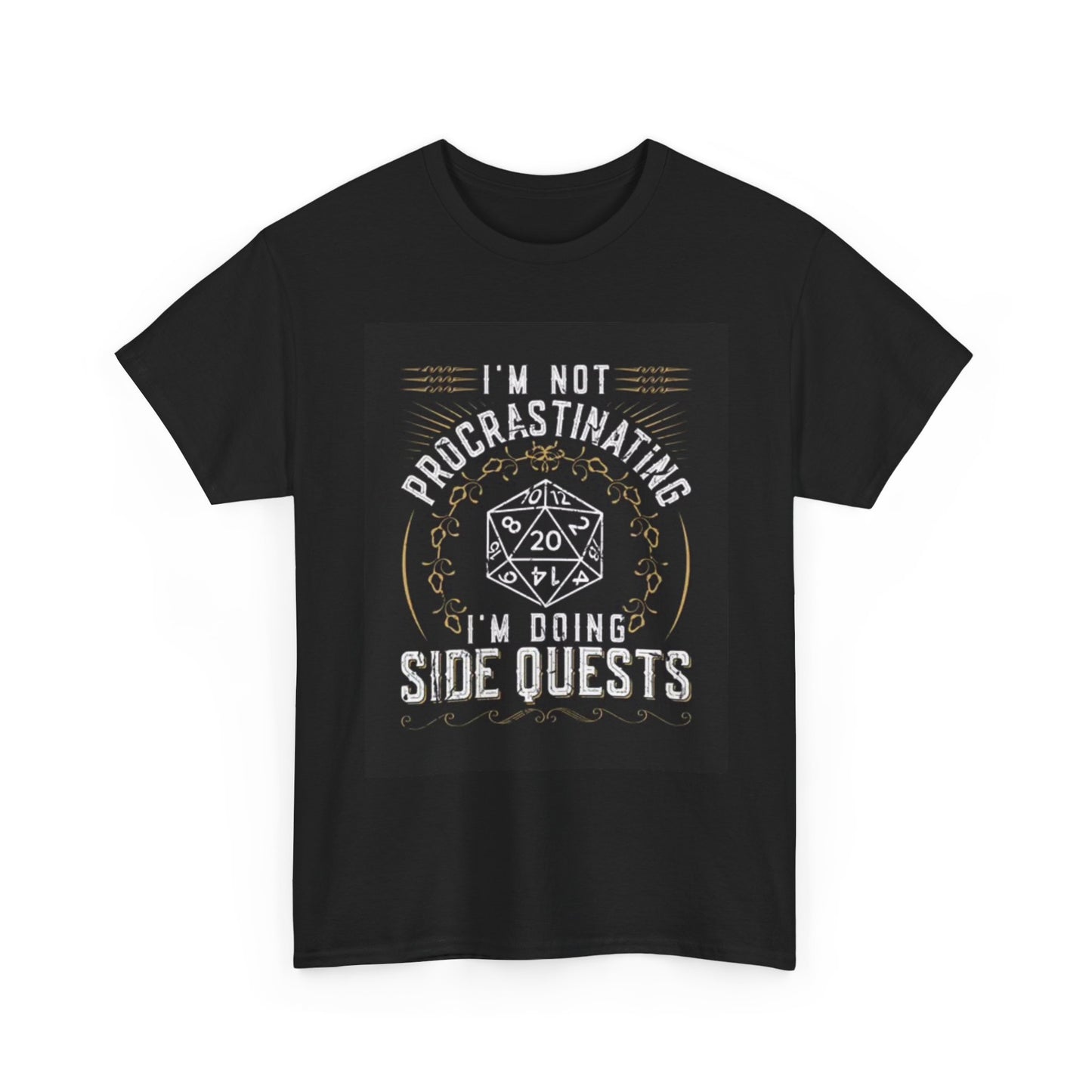Doing Side Quests Graphic T Shirt Funny Retro Unisex Heavy Cotton Tee