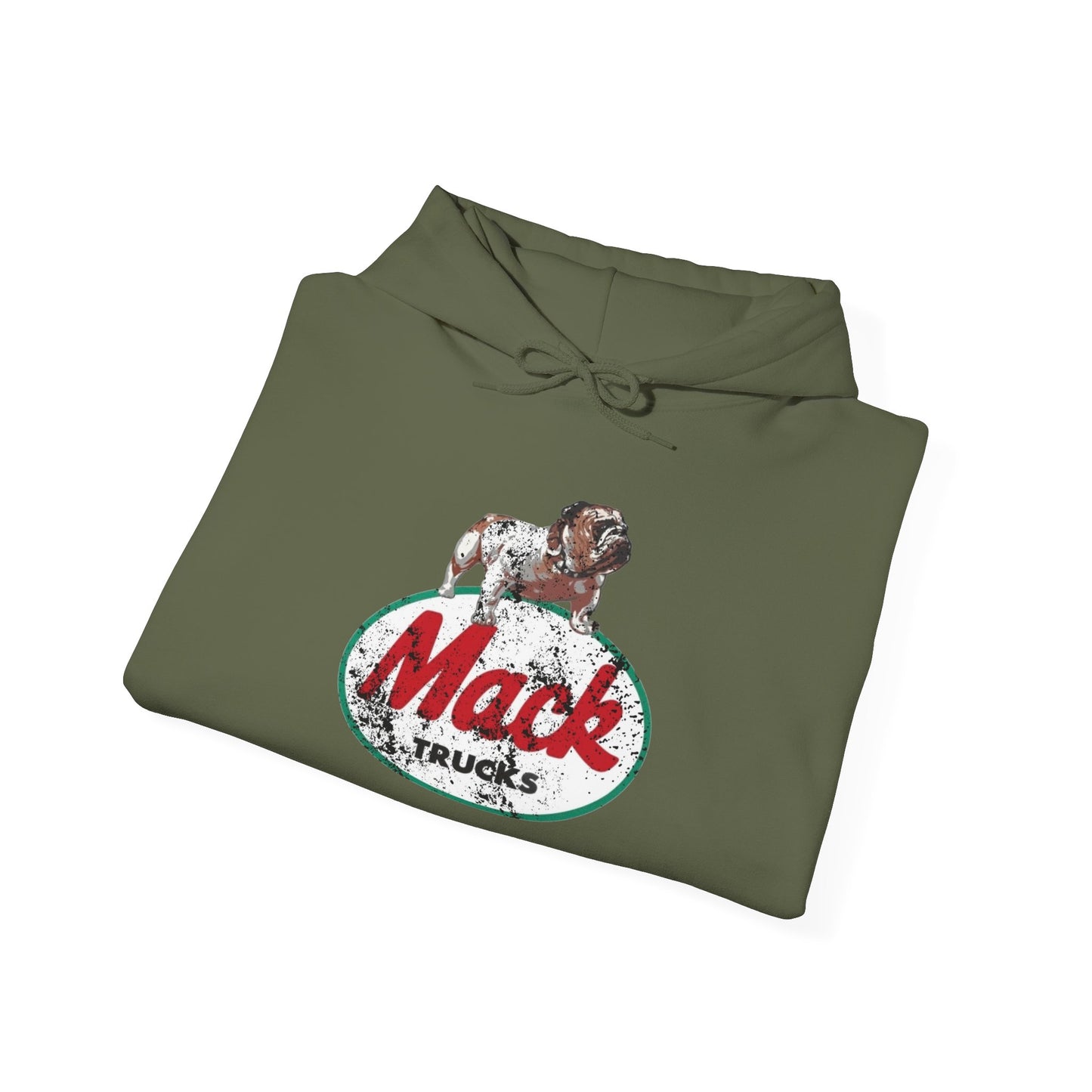 Mack Trucks Vintage Bulldog Graphic Hoodie Unisex Heavy Blend™ Hooded Sweatshirt