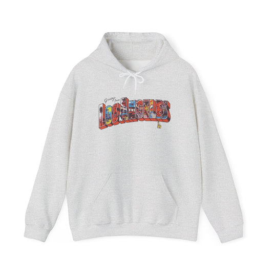 Greetings From Los Angeles Graphic Hoodie Unisex Heavy Blend™ Hooded Sweatshirt