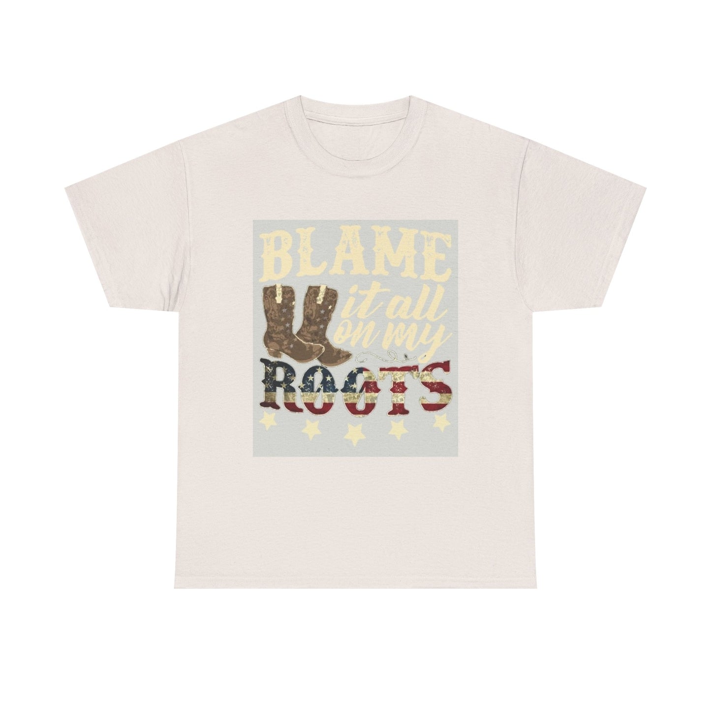 Garth Brooks Tshirt Retro Country Short Sleeve Unisex Blame It On My Roots