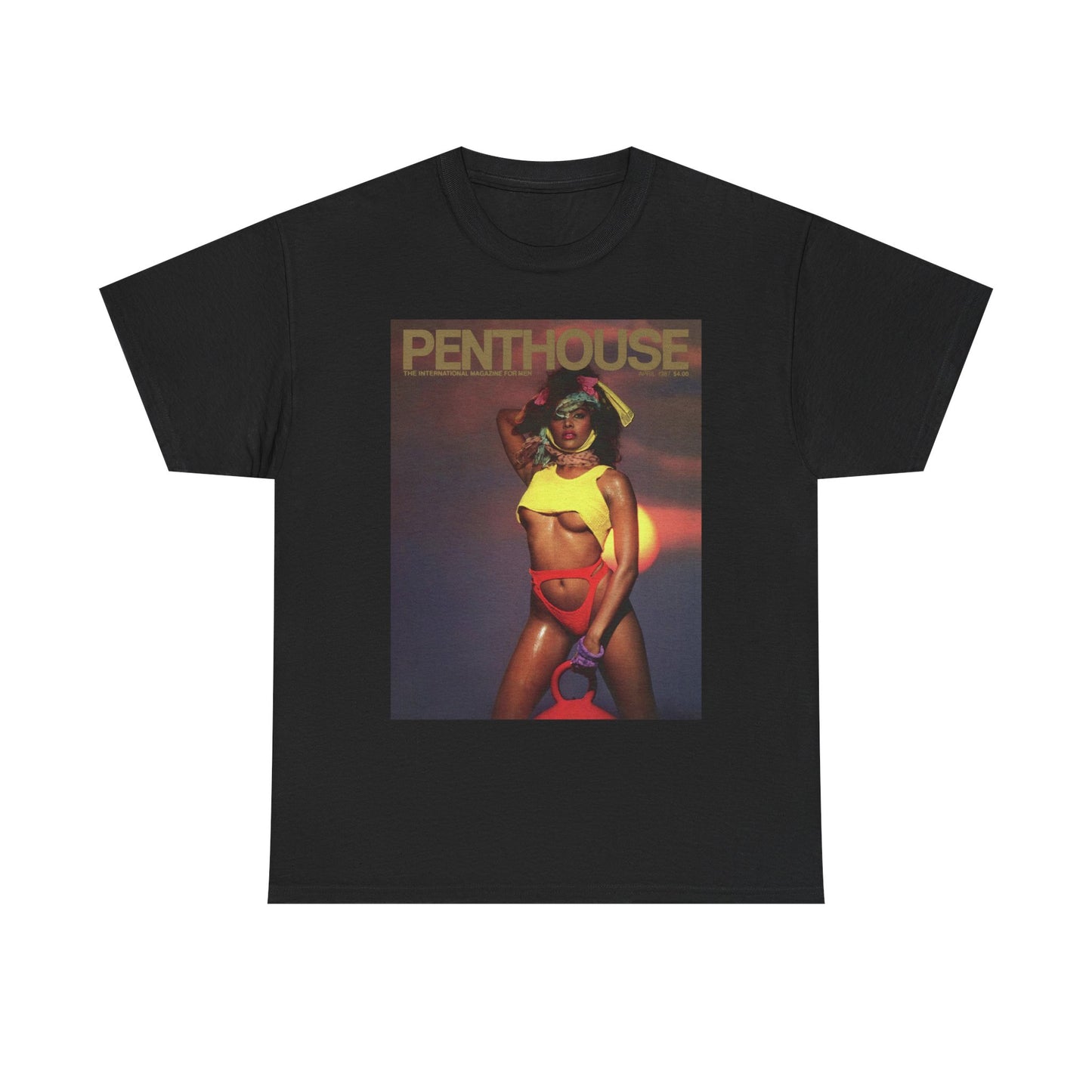 Penthouse Magazine Graphic T Shirt Vintage Heavy Cotton Tee Retro 90s Model