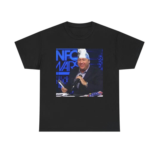 Infowars Funny Alex Jones Graphic T Shirt Unisex Heavy Cotton Tee