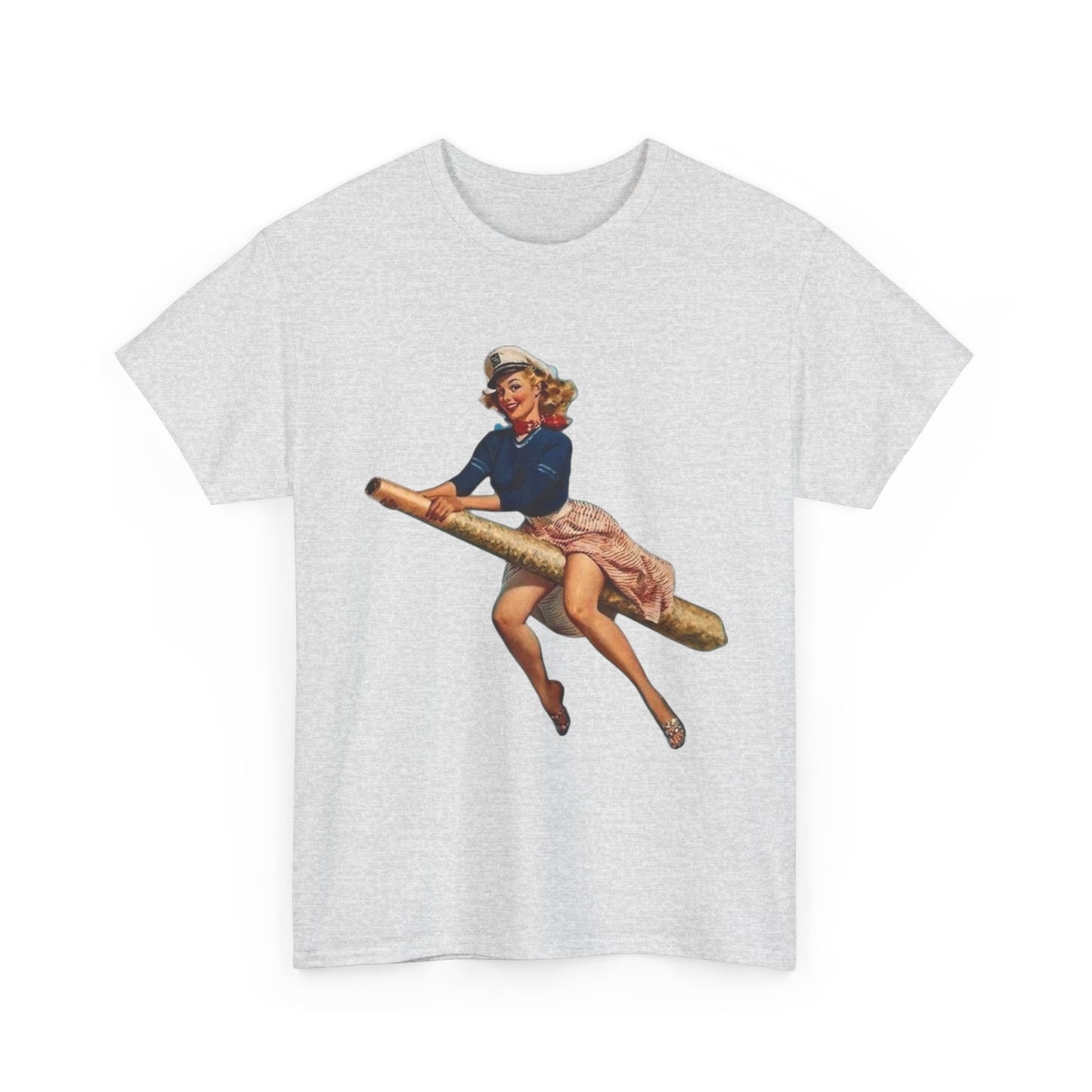 Weed Witch Flying A Joint Funny Graphic T-Shirt Womens Comfy Cotton Tee NEW
