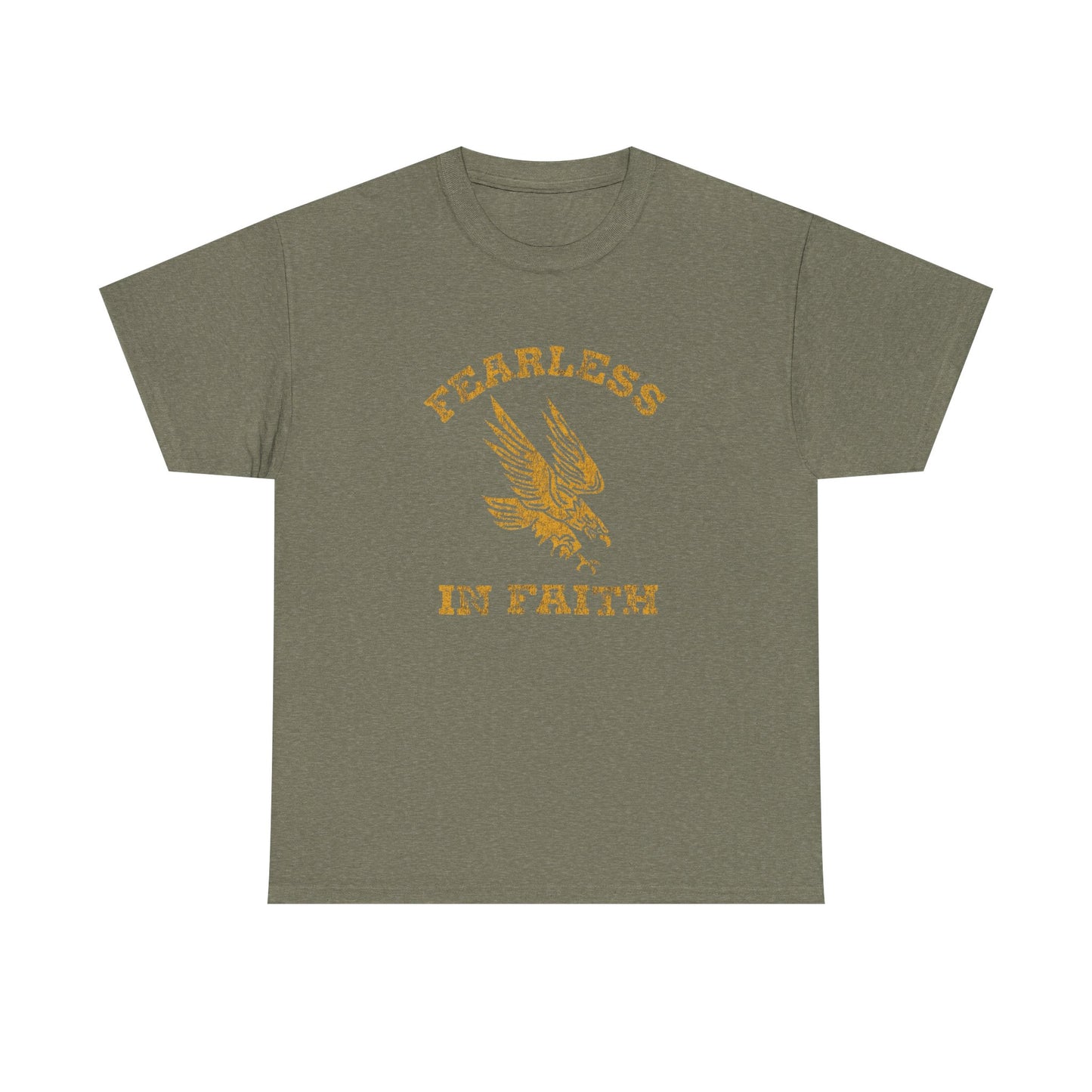 Fearless In Faith Graphic T Shirt NEW GIFT Unisex Heavy Cotton Tee