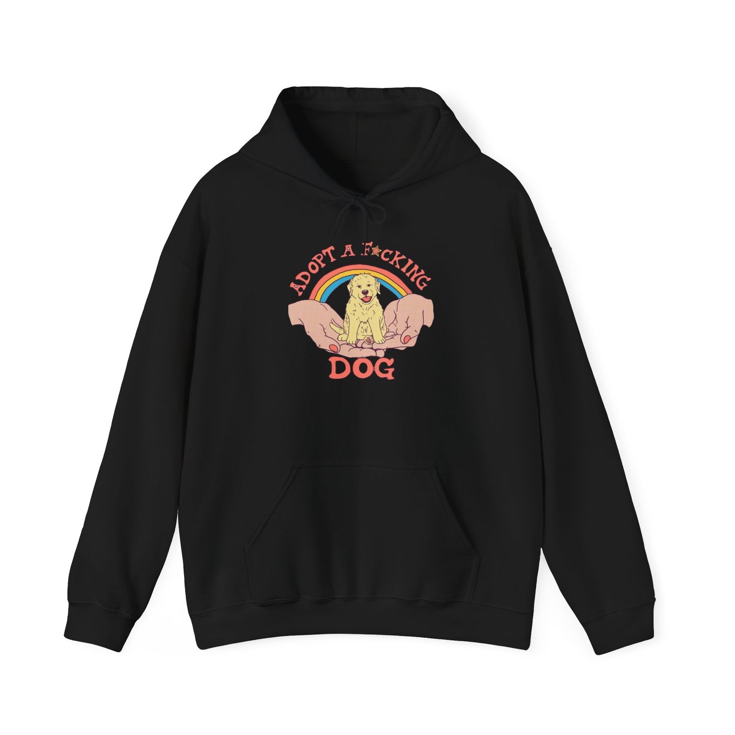 Adopt A Dog Graphic Hoodie Unisex Heavy Blend™ Hooded Sweatshirt