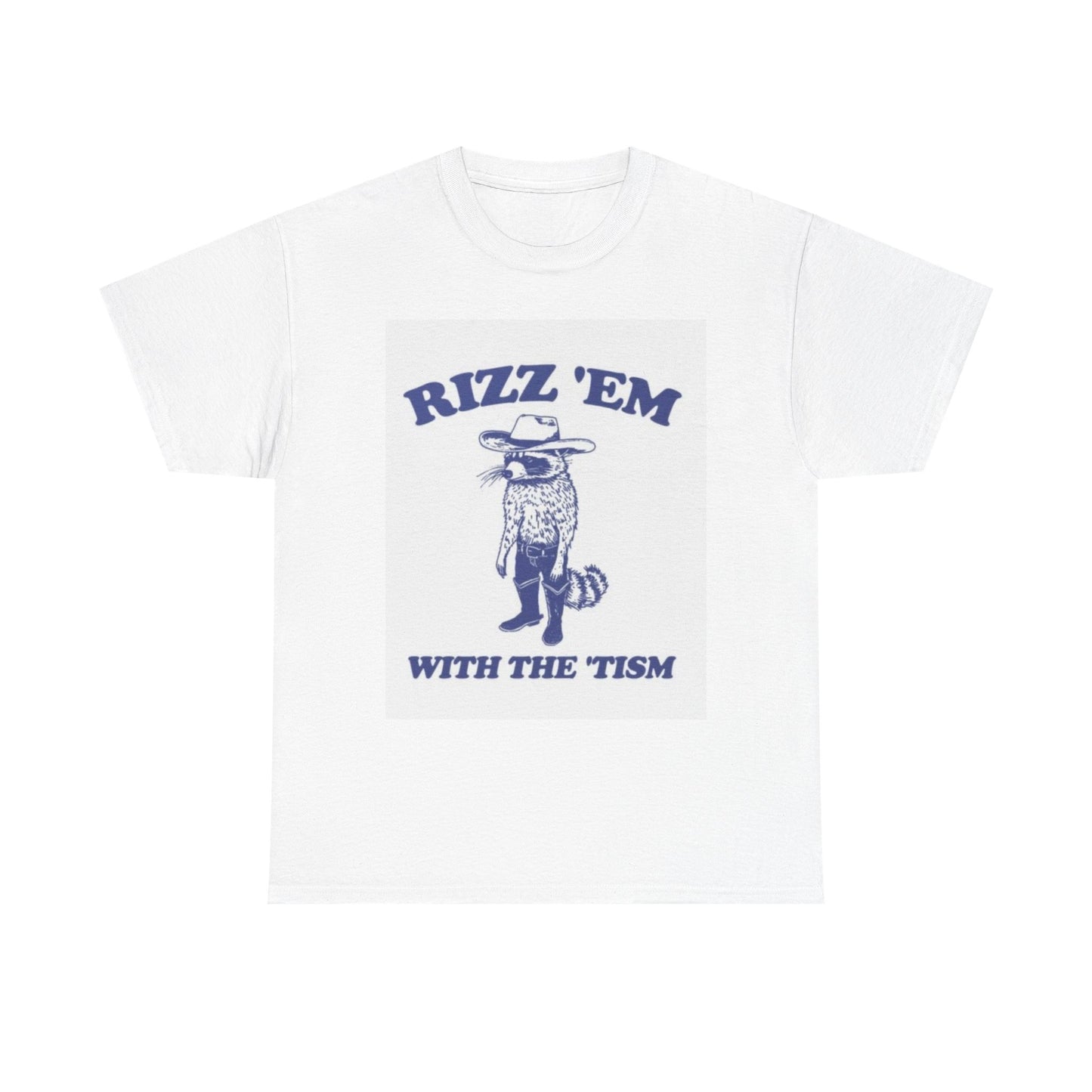 Rizz Em With The Tism Graphic T Shirt Funny Autistic Graphic Unisex Heavy Cotton