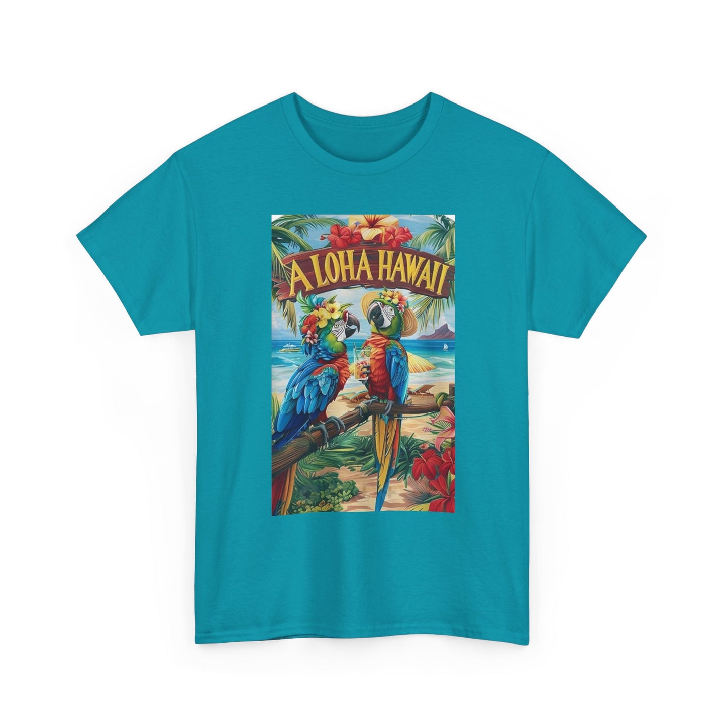 Aloha Hawaii Graphic T Shirt Unisex Heavy Cotton Tee