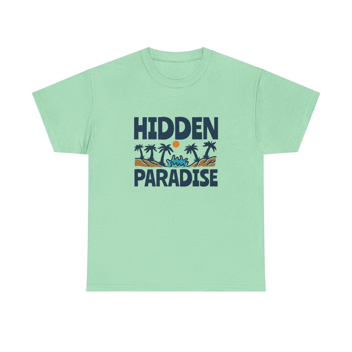 Hidden Paradise Graphic T Shirt NEW Adult Unisex Heavy Cotton Tee