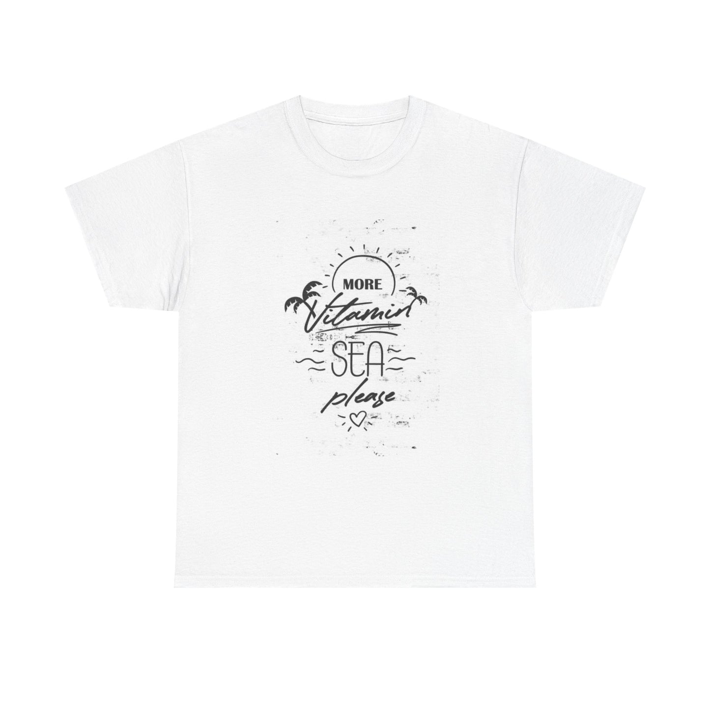 More Vitamin Sea Graphic T Shirt Funny Ocean Unisex Heavy Cotton Tee