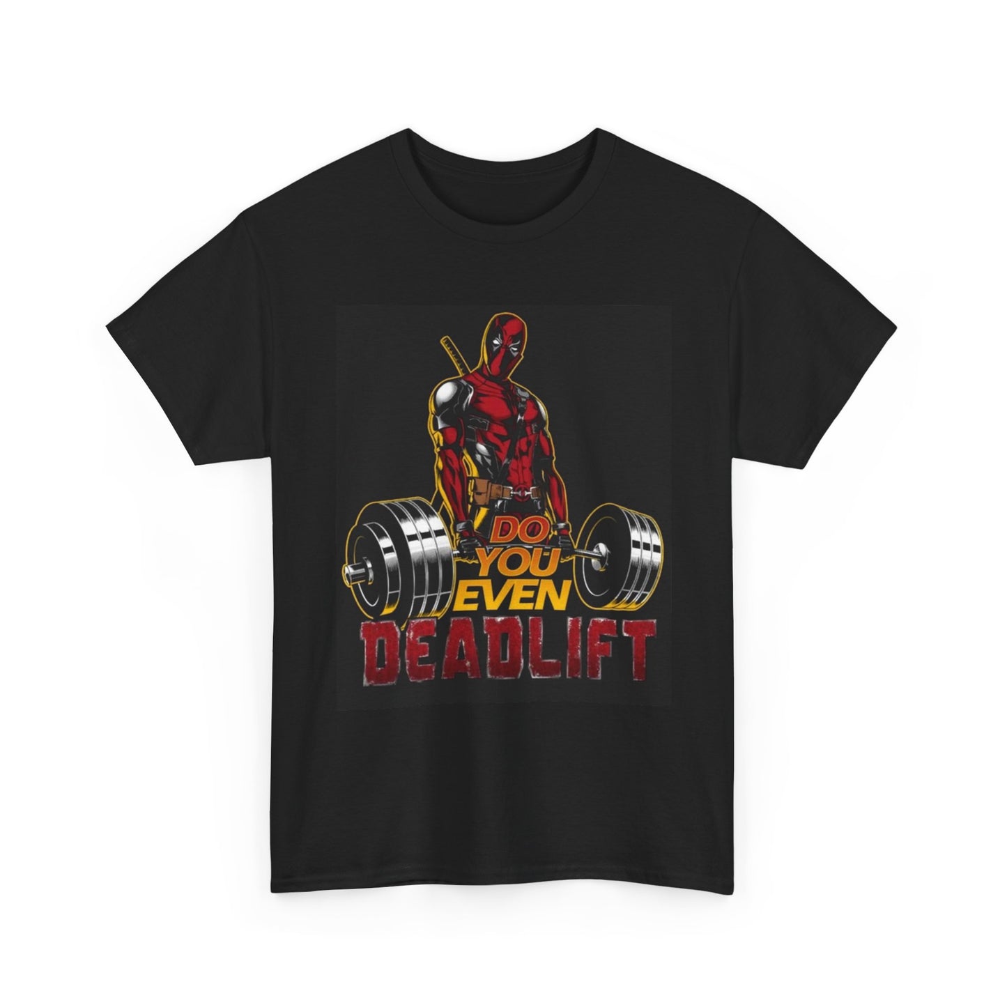 Deadlift Deadpool Funny Graphic T Shirt Vintage Heavy Cotton Tee