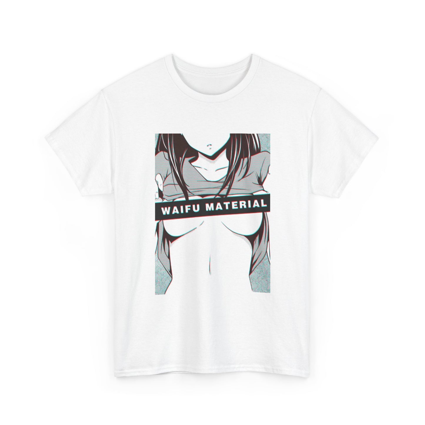 Waifu Material Hentai Tshirt Sexy anime Naturo Cartoon Unisex Heavy Cotton Tee