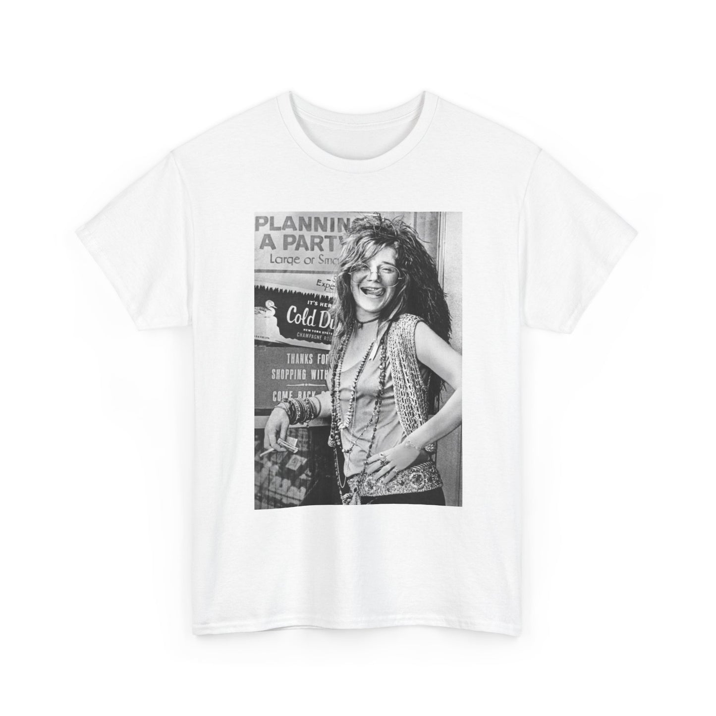 Janis Joplin Photo Vintage T Shirt BRAND NEW Apparel Unisex Graphic Tee USA