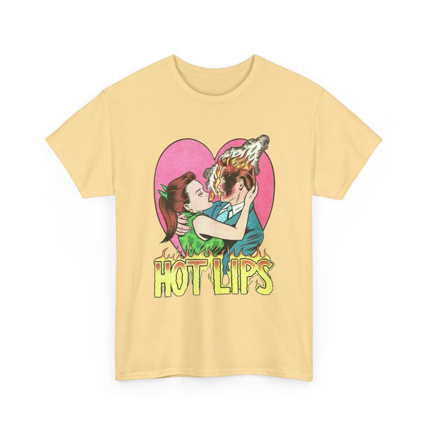 Hot Lips Vintage Graphic T Shirt ADULT NEW Heavy Cotton Tee