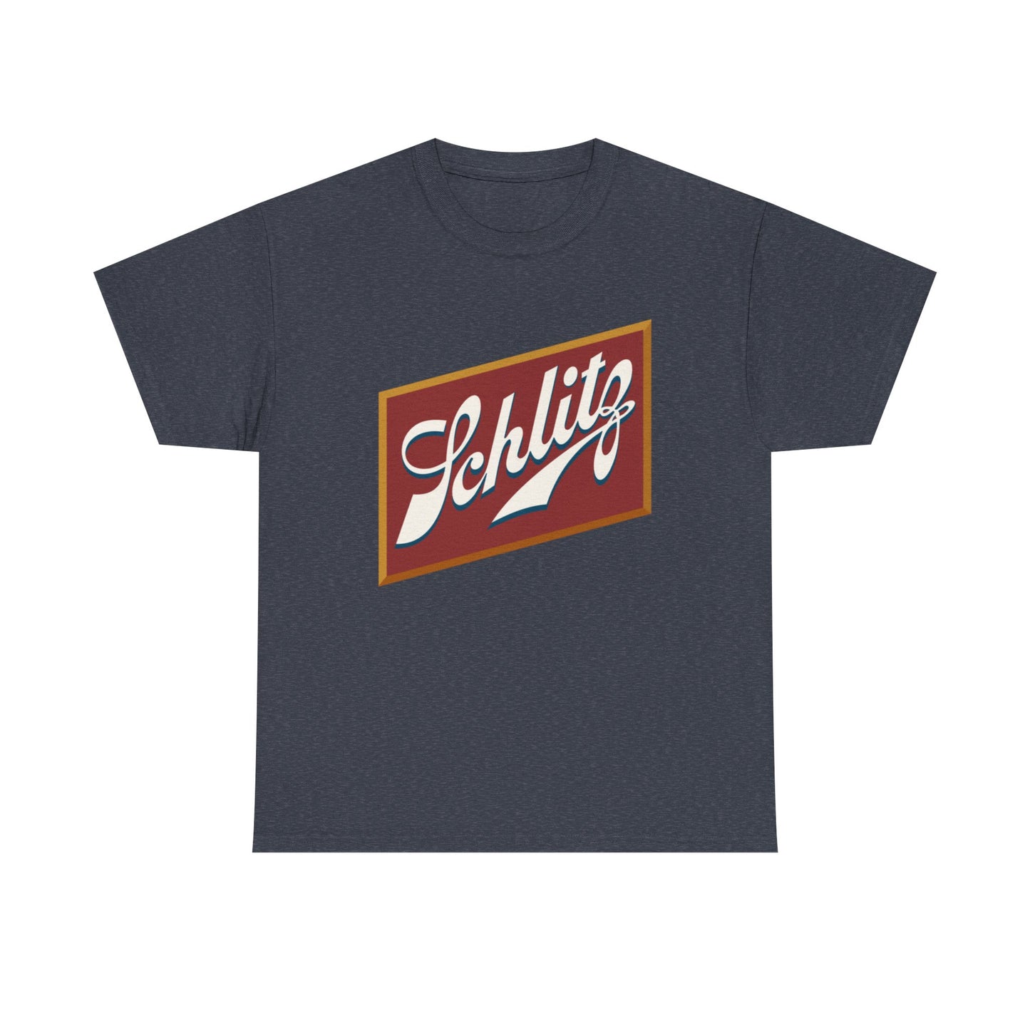 Schlitz Graphic T Shirt Vintage Beer Logo New England Unisex Heavy Cotton Tee