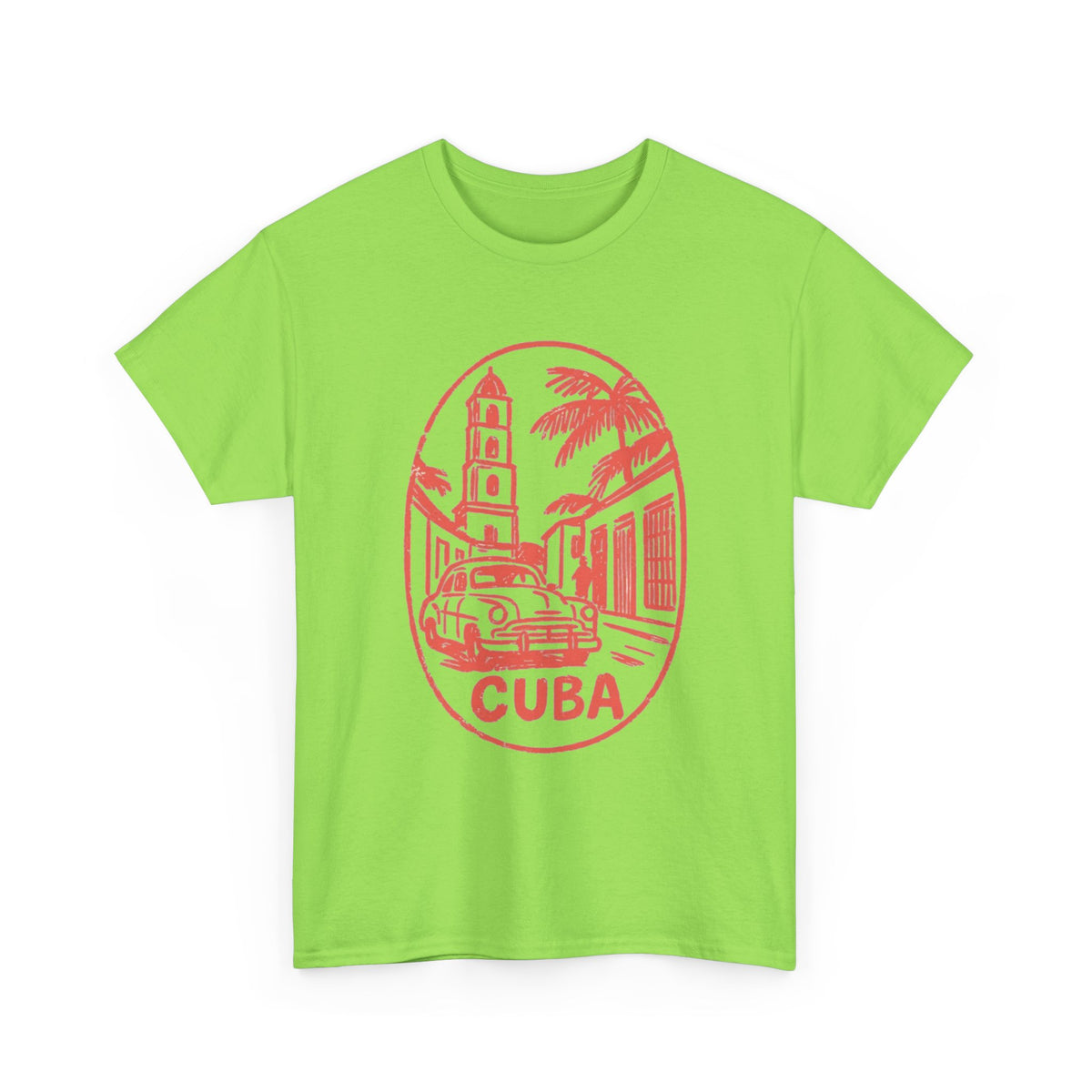 Cuba Graphic T Shirt Men's Retro Travel Heavy Cotton Tee