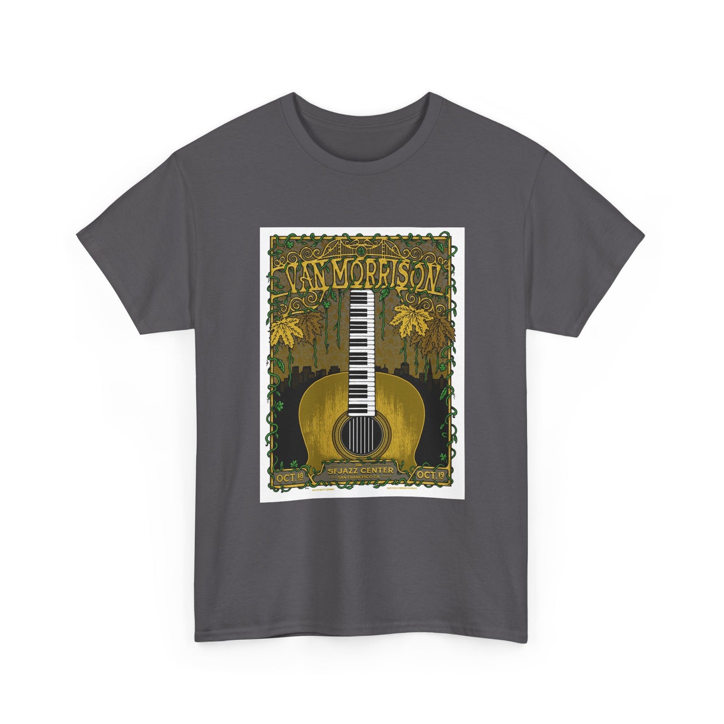 Van Morrison Tshirt Classic Rock Merch Graphic Retro Unisex Heavy Cotton Tee