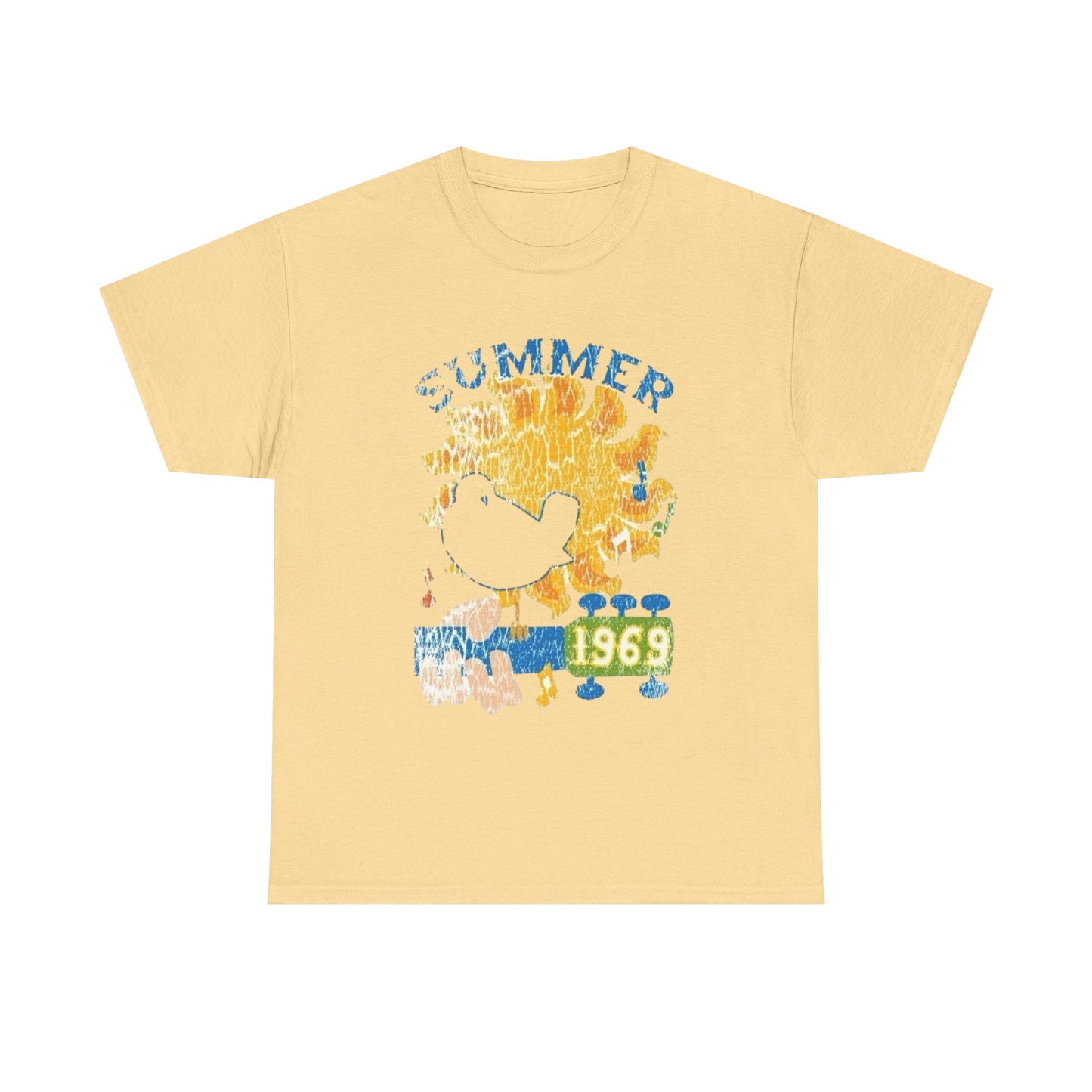 Woodstock Summer 1969 Graphic T-Shirt Cotton Tee New Gift Vintage