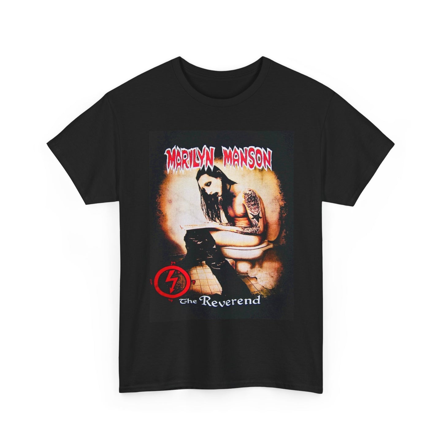 Marilyn Manson T-shirt vintage reverend retro graphic Unisex Heavy Cotton Tee