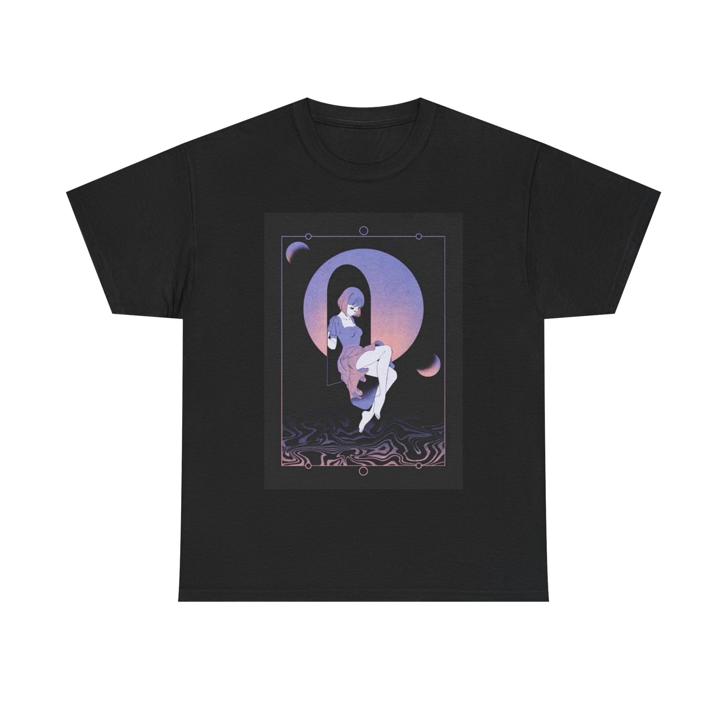 Waifu Anime T-shirt Girl Graphic Cartoon Retro Gaming Unisex Heavy Tee Gamer 48