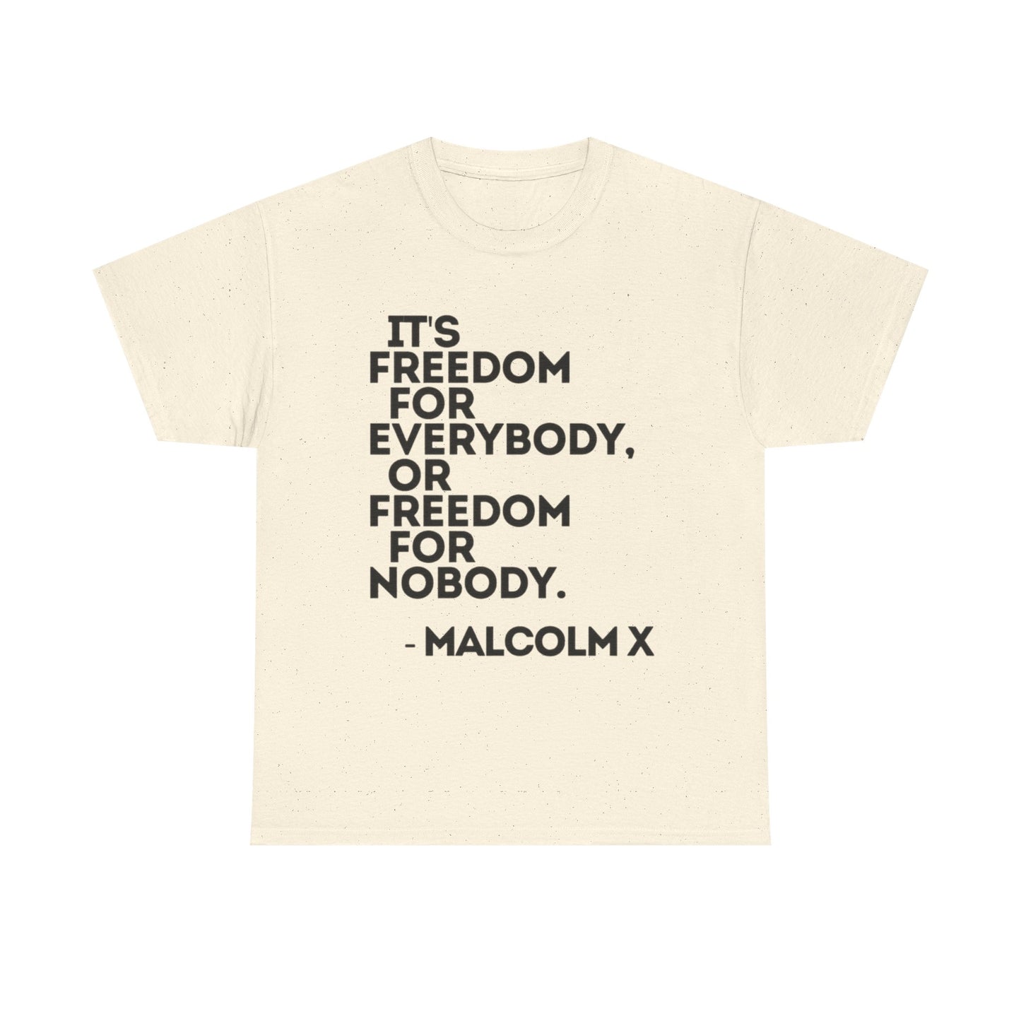 Malcolm X Quotes Retro Graphic T Shirt Heavy Cotton Tee NEW Gift