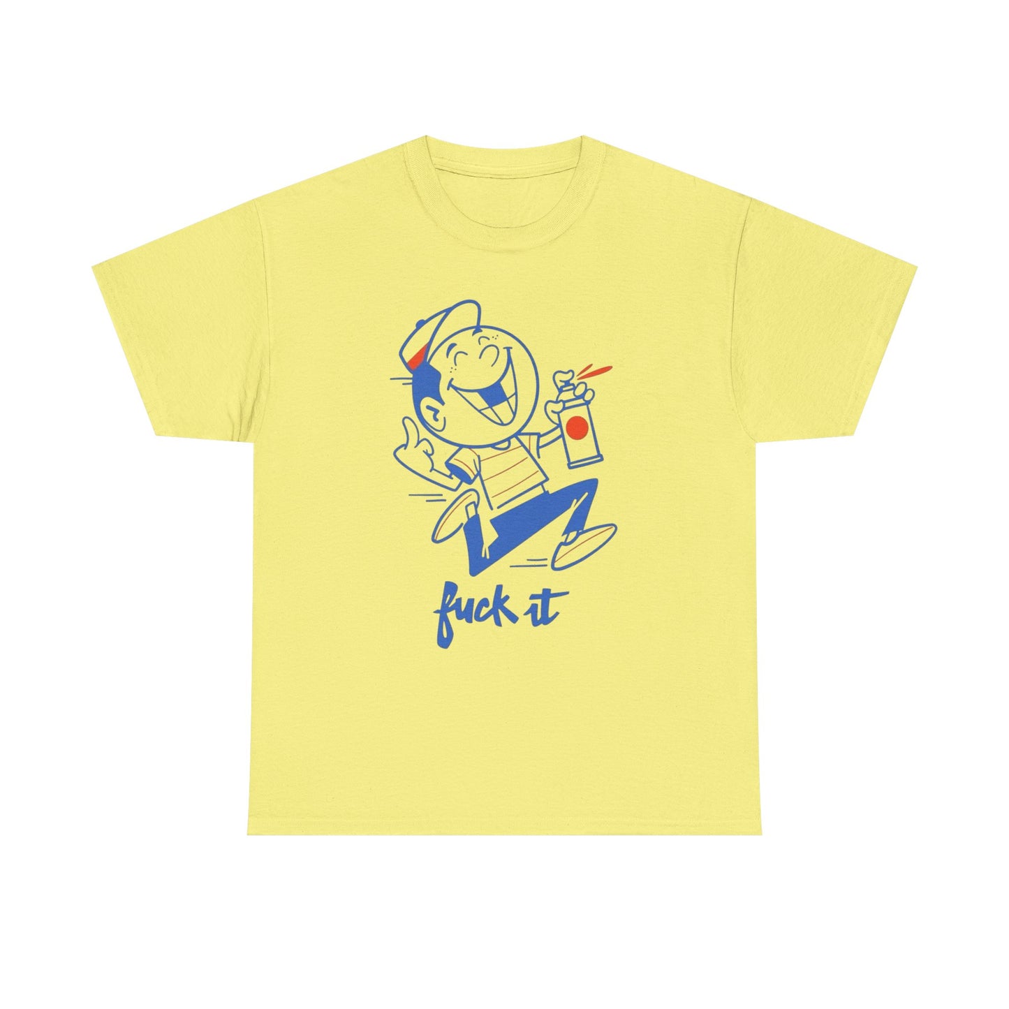 F It Funny Cartoon Art Graffiti Graphic T Shirt NEW Adult Unisex Heavy Cotton