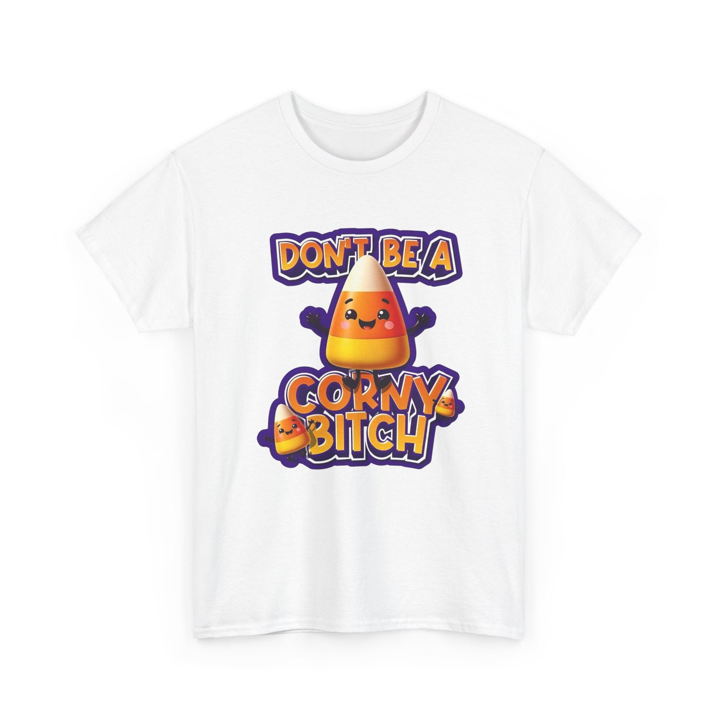 Funny Candy Corn Halloween Graphic T Shirt NEW Unisex Heavy Cotton Tee