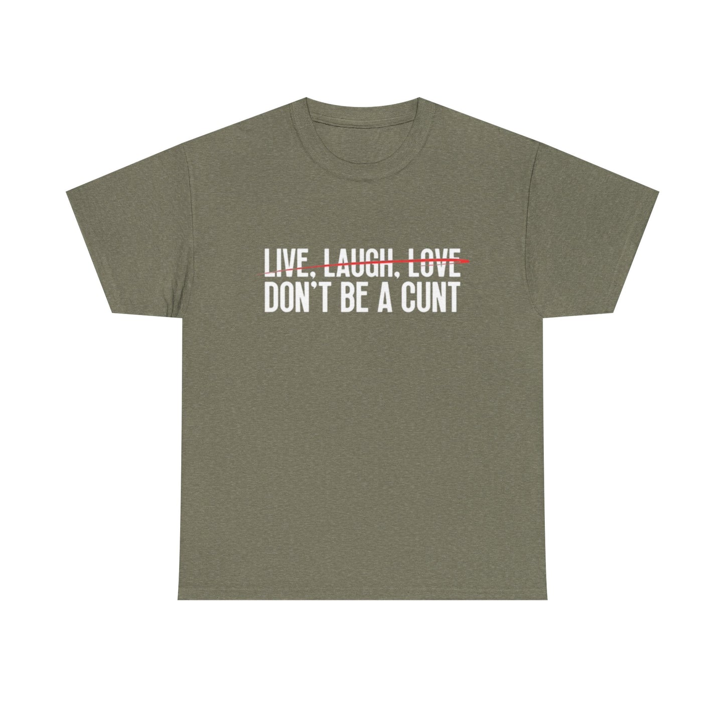 Live Laugh Love Funny Graphic T Shirt Comedy Gift Unisex Heavy Cotton Tee