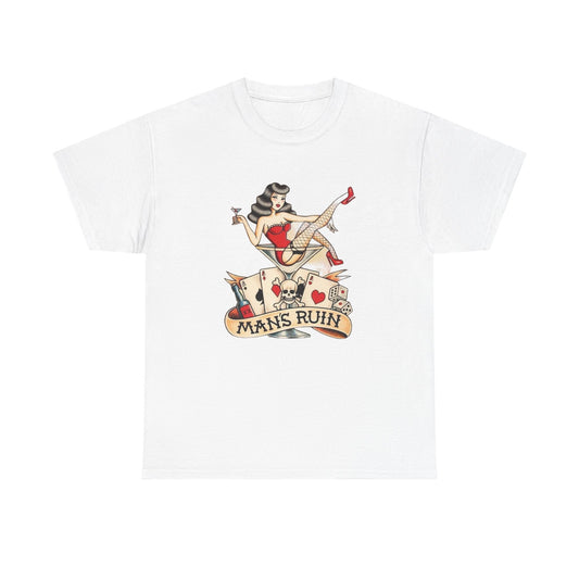 Sailor Jerry vintage tattoo navy retro graphic Unisex Heavy Cotton Tee