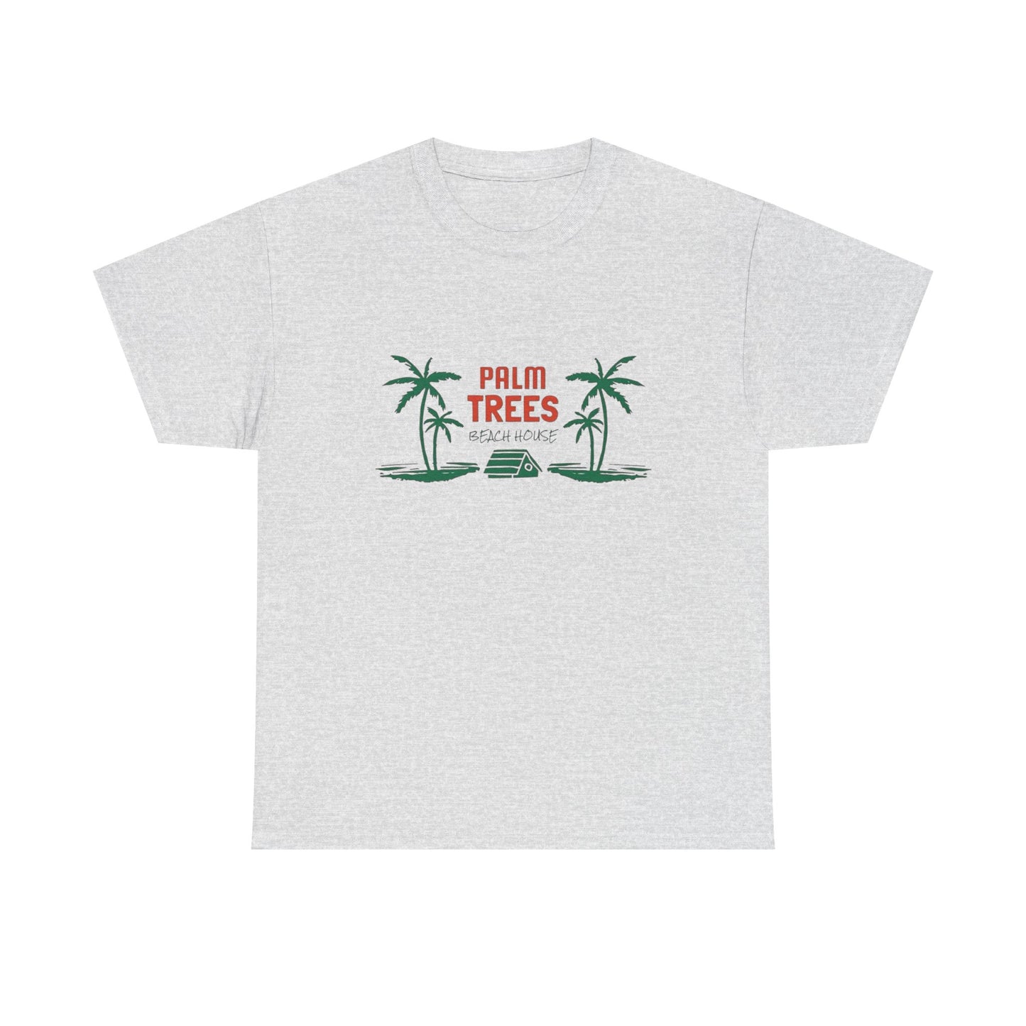 Palm Trees Beach House Graphic T Shirt NEW Unisex Heavy Cotton Tee