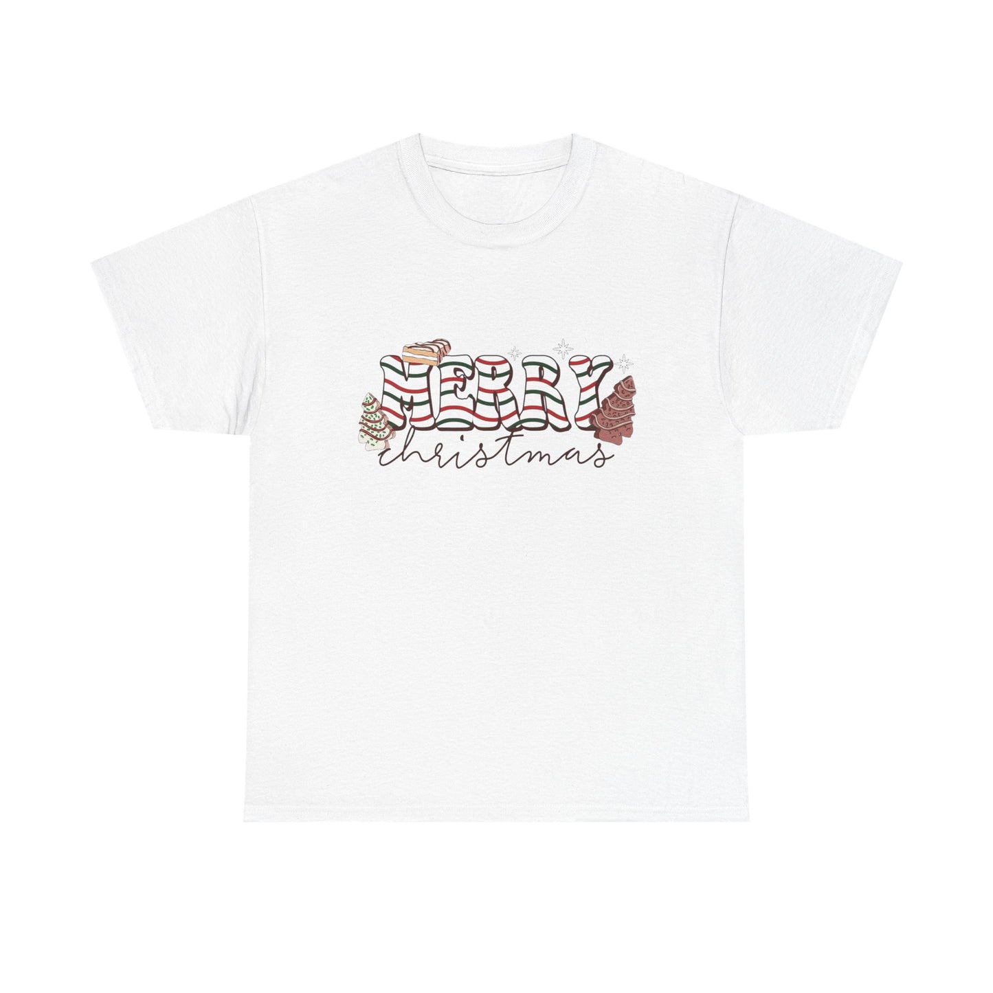 Christmas Tree Cakes Funny Graphic T Shirt NEW Unisex Heavy Cotton Tee