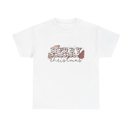Christmas Tree Cakes Funny Graphic T Shirt NEW Unisex Heavy Cotton Tee
