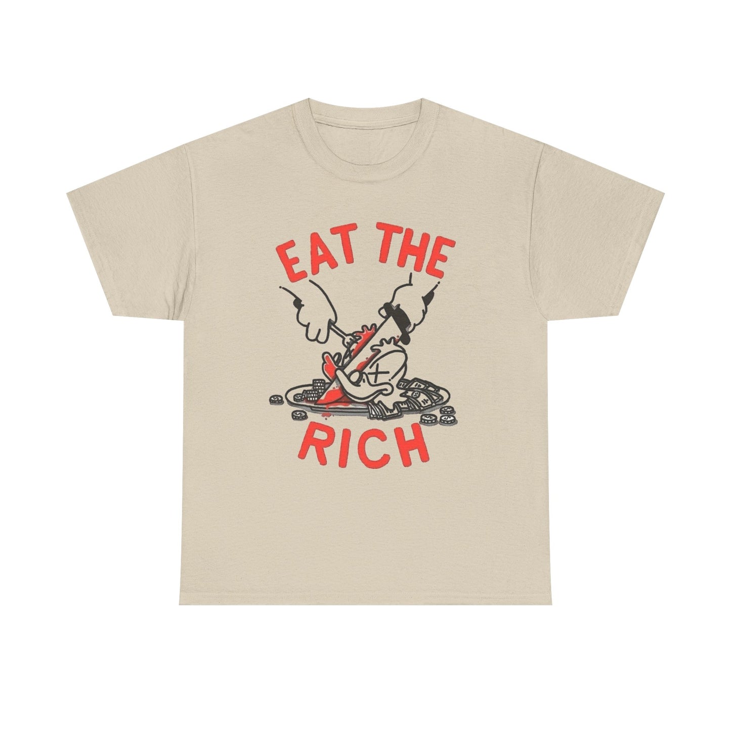 Eat The Rich Graphic T Shirt NEW Unisex Heavy Cotton Tee