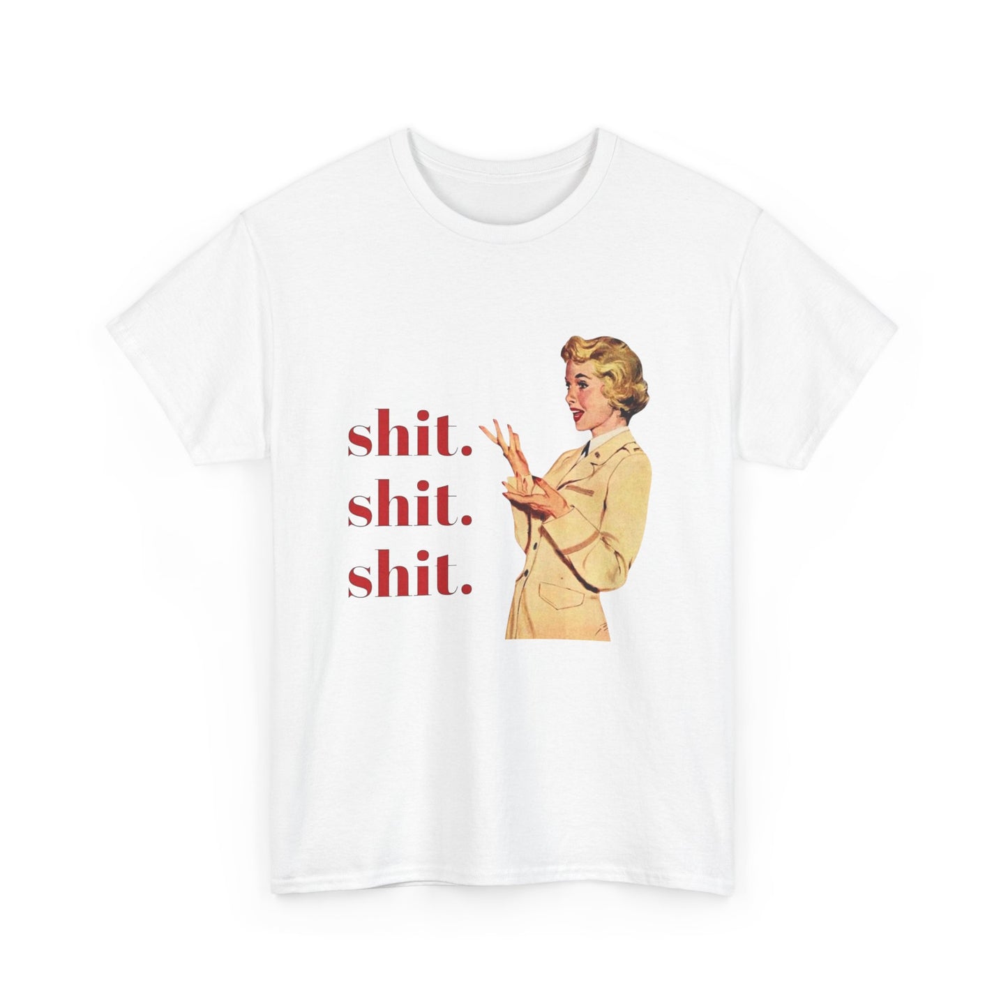 Funny Pinup Model Graphic T Shirt Unisex Heavy Cotton Tee