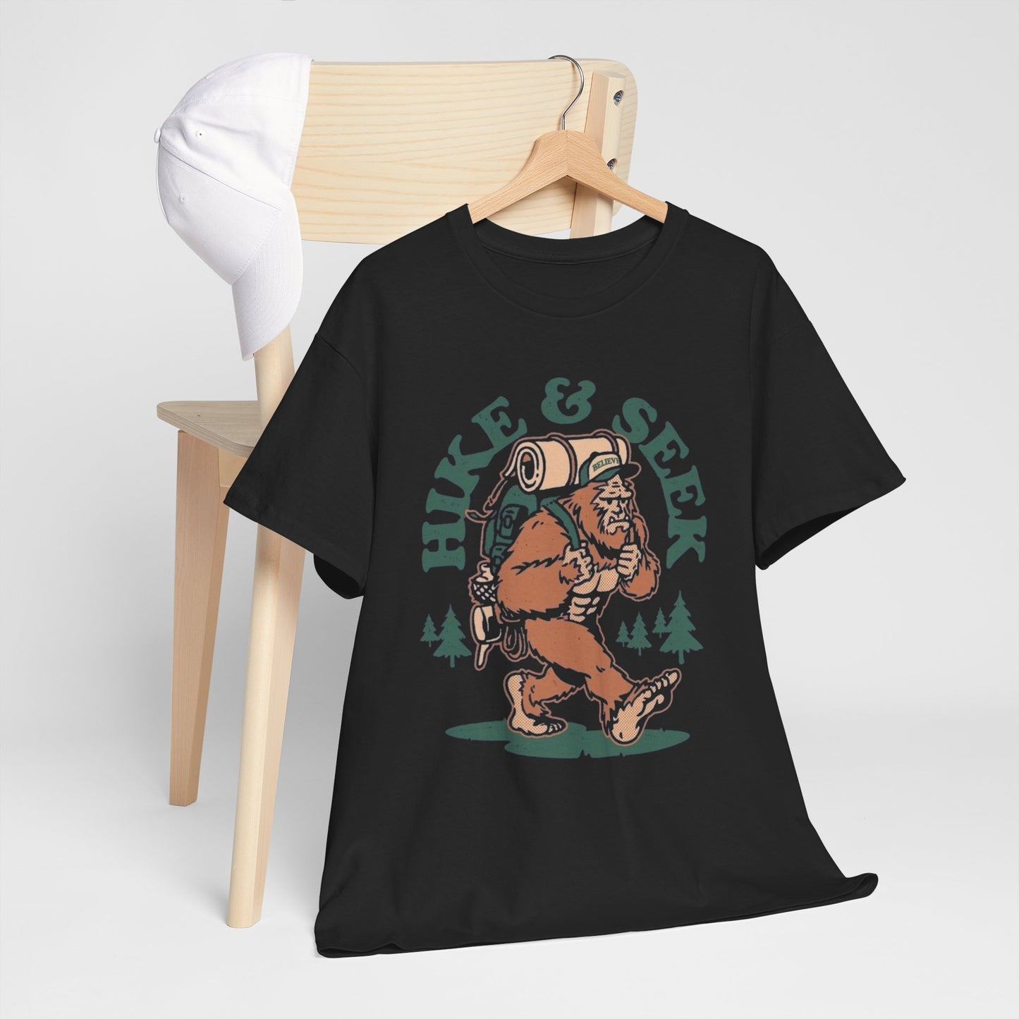 Hide And Seek Bigfoot Graphic T Shirt Unisex Heavy Cotton Tee