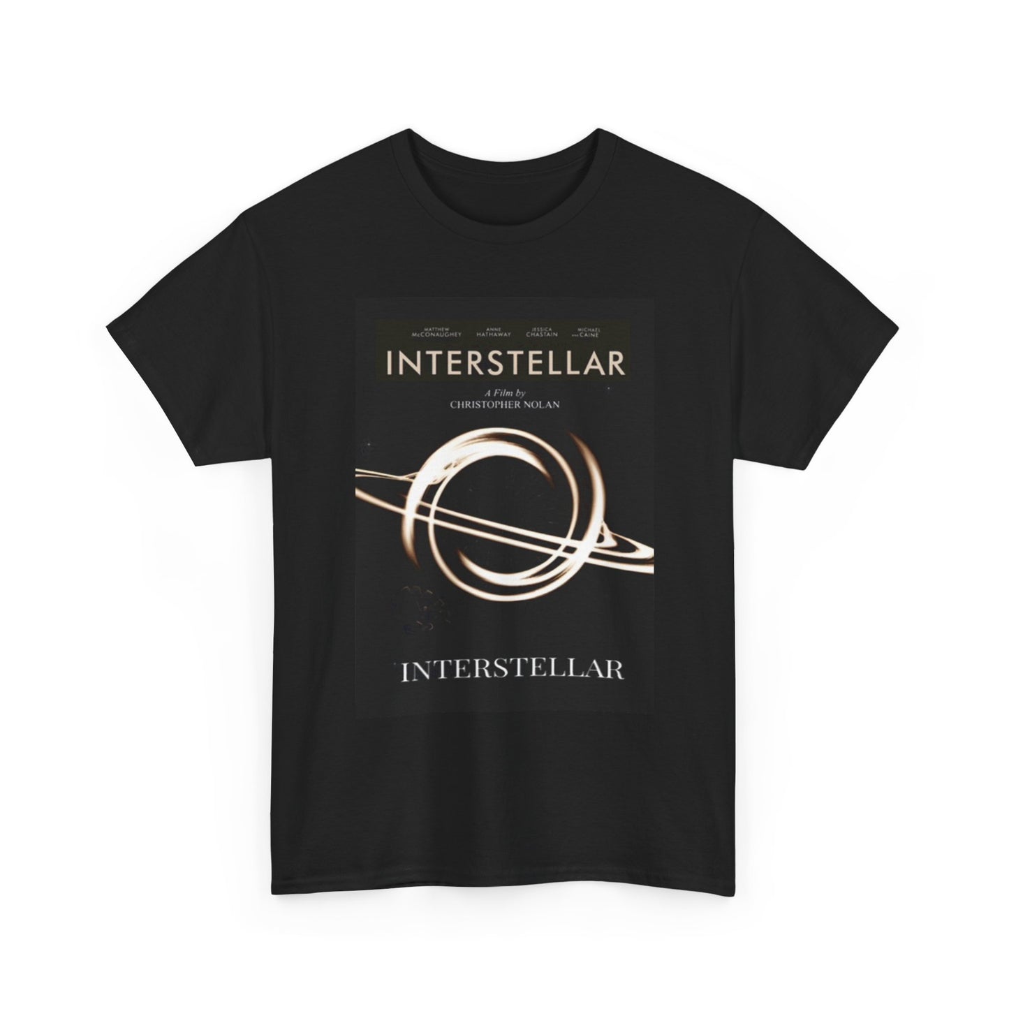 Interstellar Graphic T Shirt Retro Movie Poster Unisex Heavy Cotton Tee