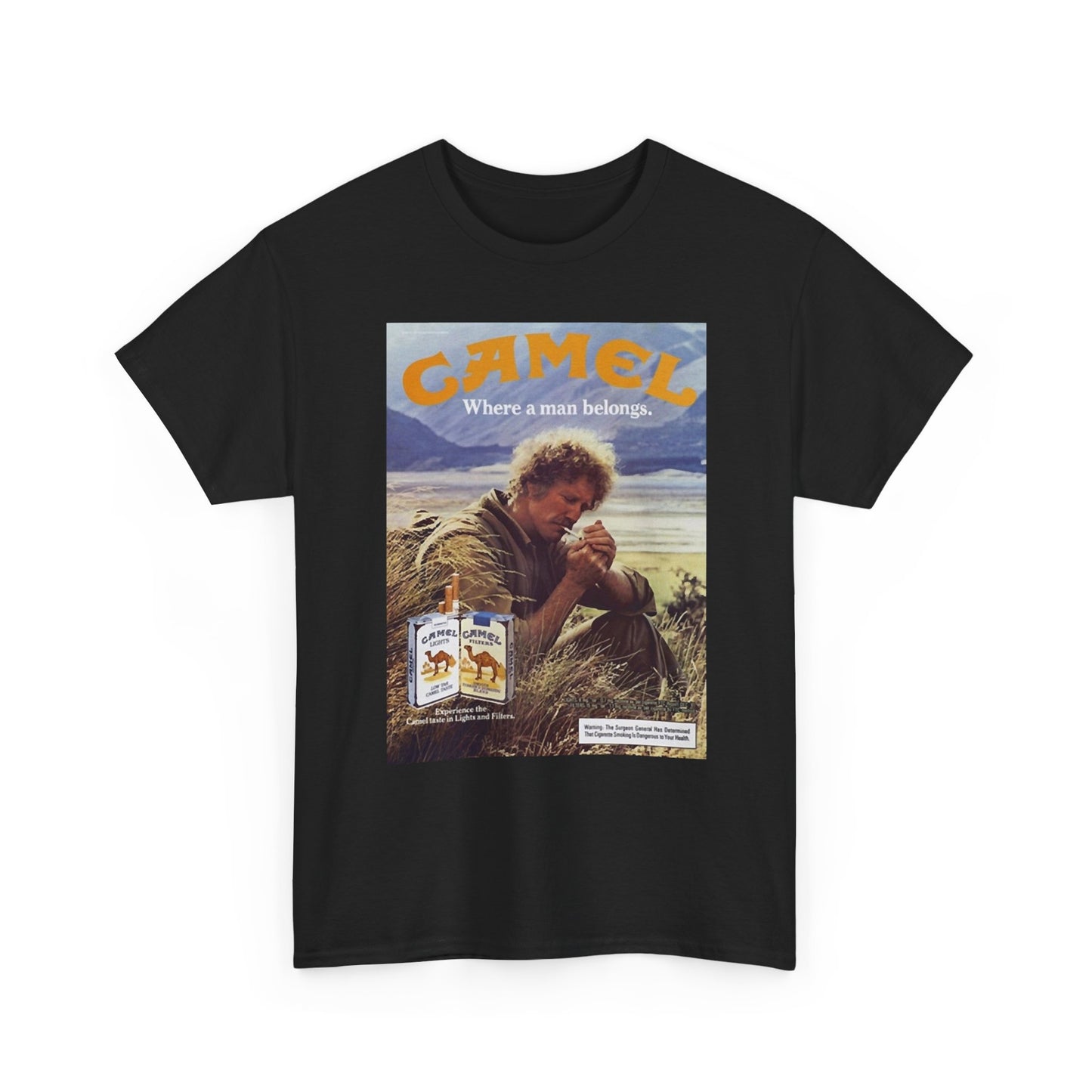 Joe Camel Cigarettes T-shirt Vintage Poster Retro Unisex Heavy Cotton Tee 1