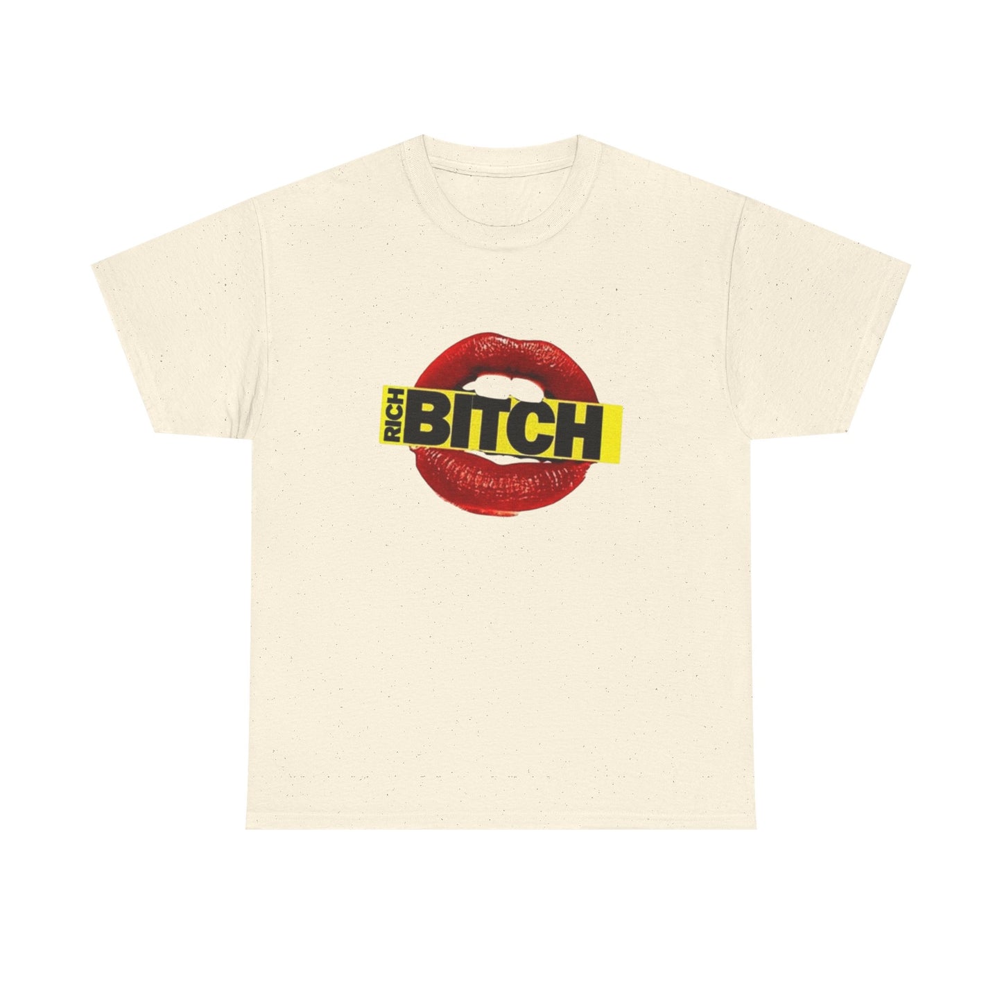 Rich Bitch Lips T-Shirt Unisex Heavy Cotton Tee Gift New