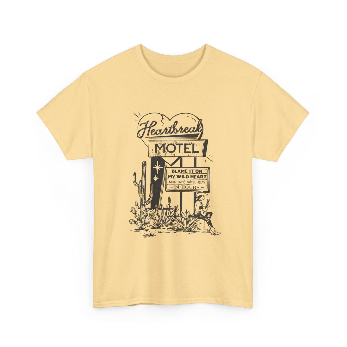 Heartbreak Hotel Graphic T Shirt Unisex Heavy Cotton Tee