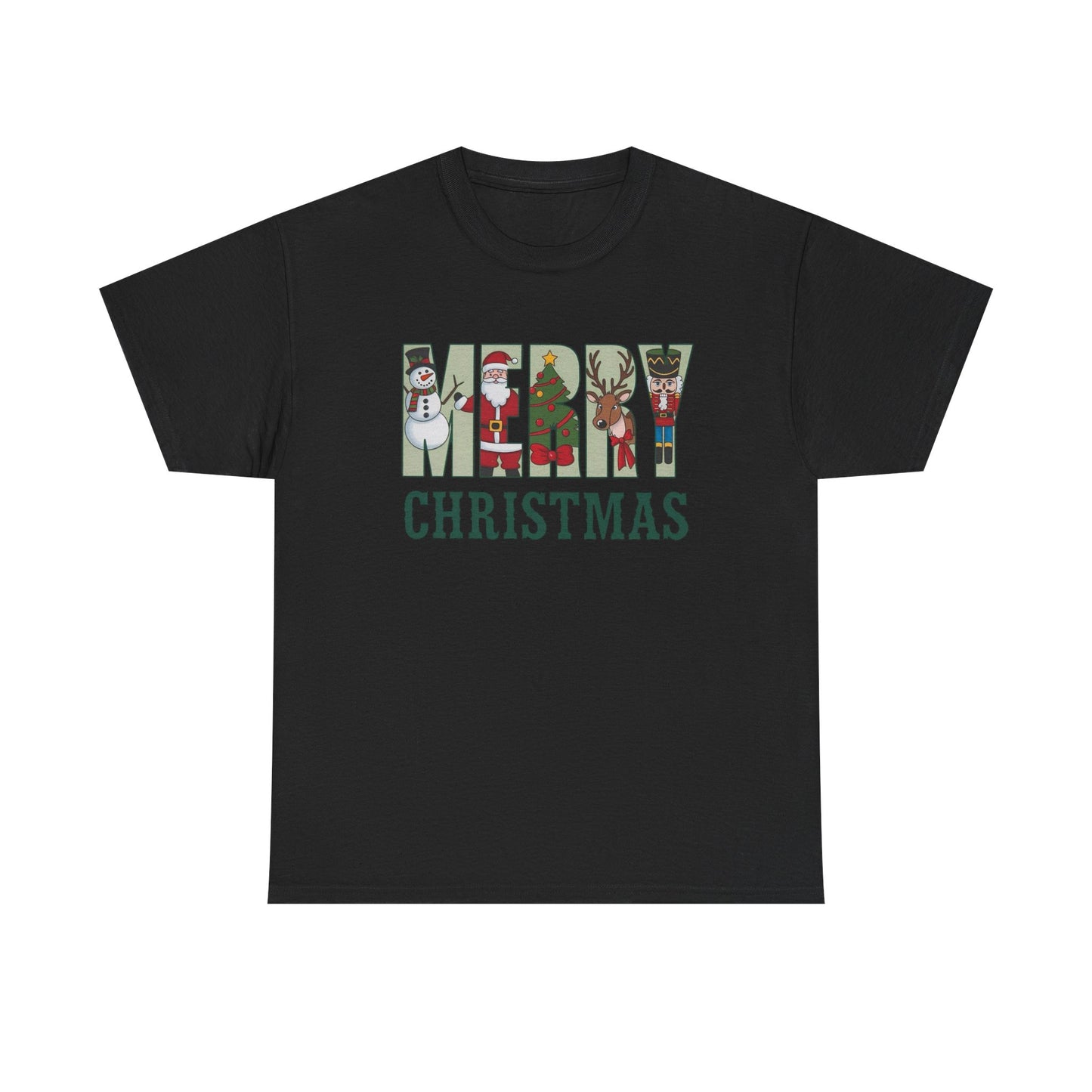 Merry Christmas Happy Holidays Graphic T Shirt NEW Unisex Heavy Cotton Tee