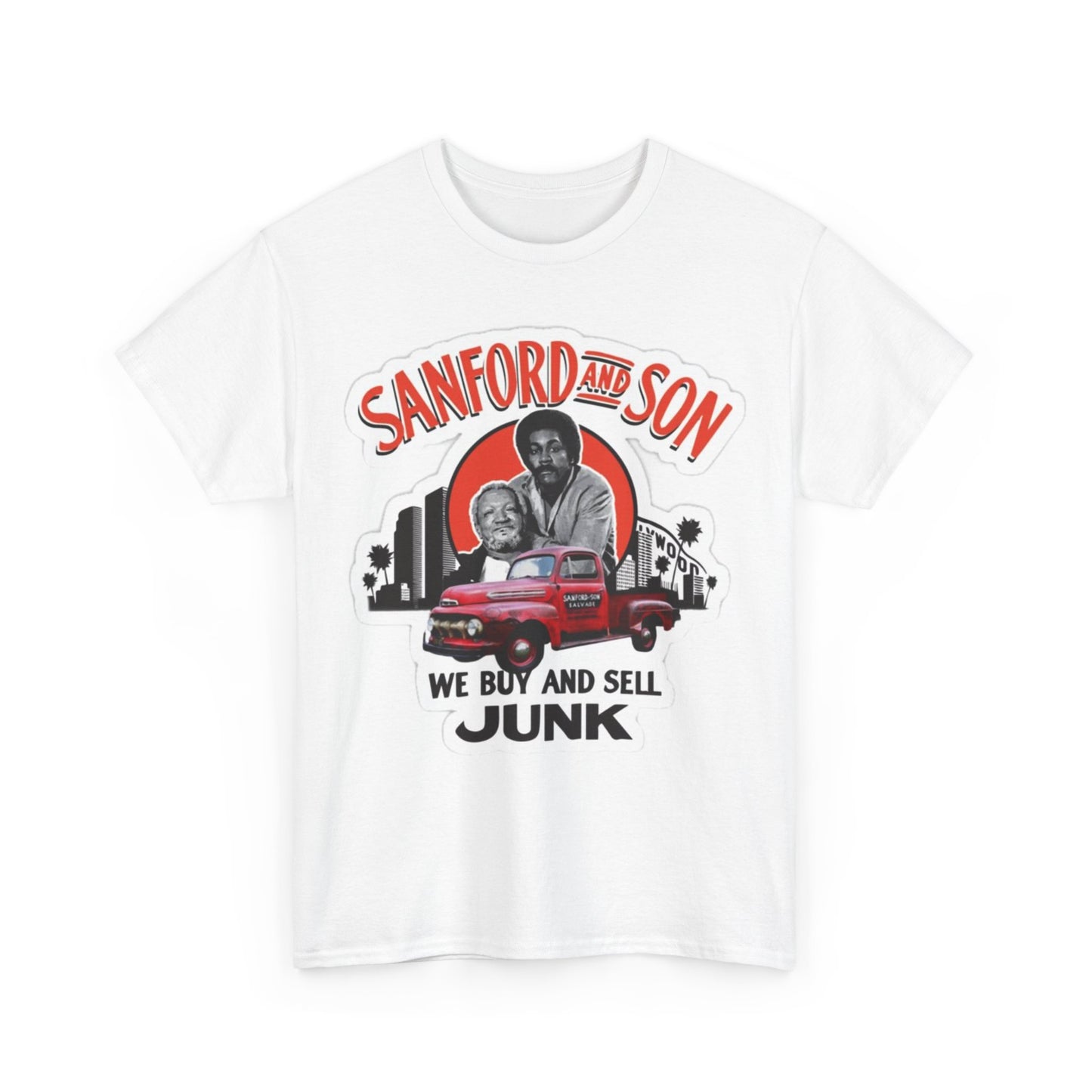 Sanford and Son Tshirt Vintage Tv Series Red Fox Retro Comedy Unisex Heavy Tee