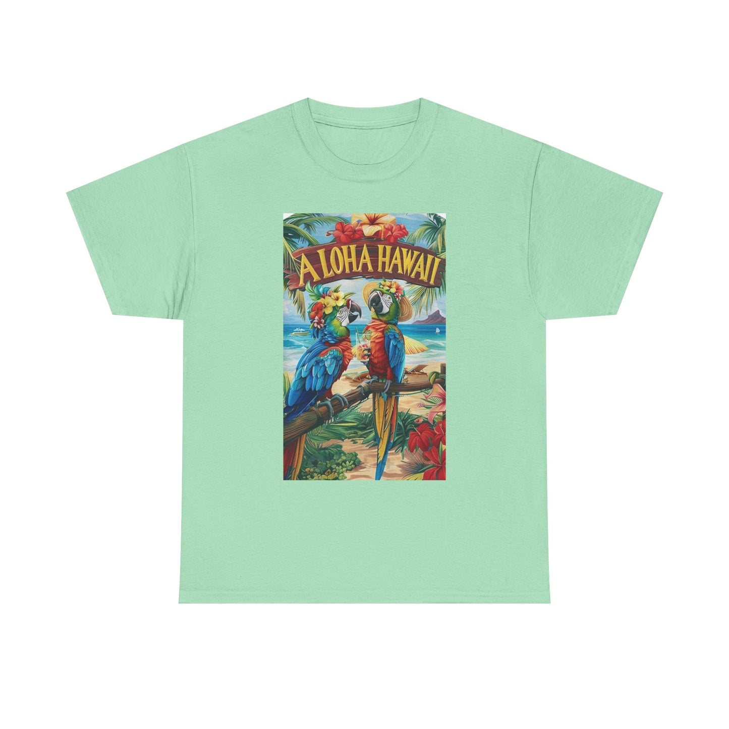 Aloha Hawaii Graphic T Shirt Unisex Heavy Cotton Tee