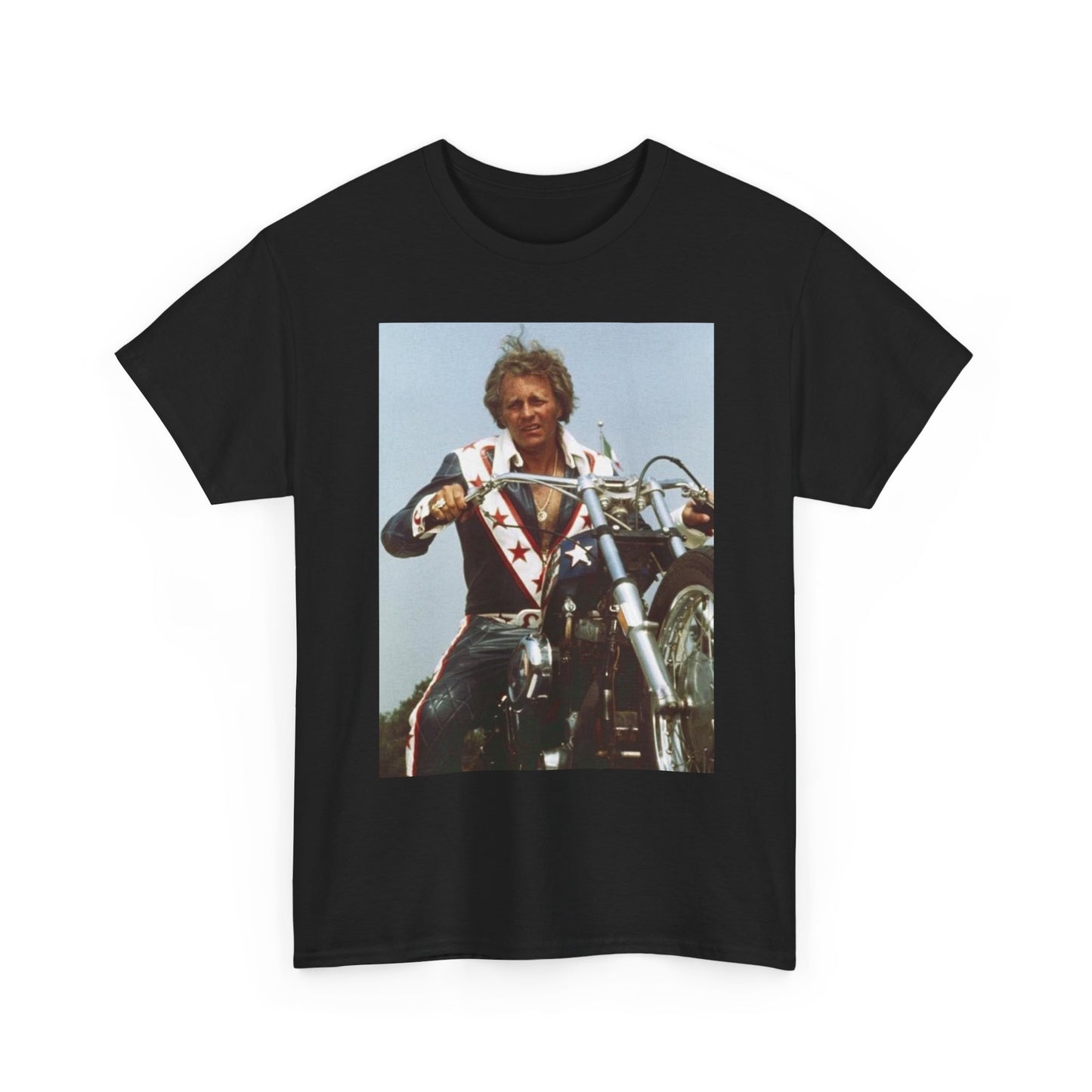 Evel Knievel Vintage Motorcycle Photo Graphic T Shirt S-5XL Unisex Heavy Cotton