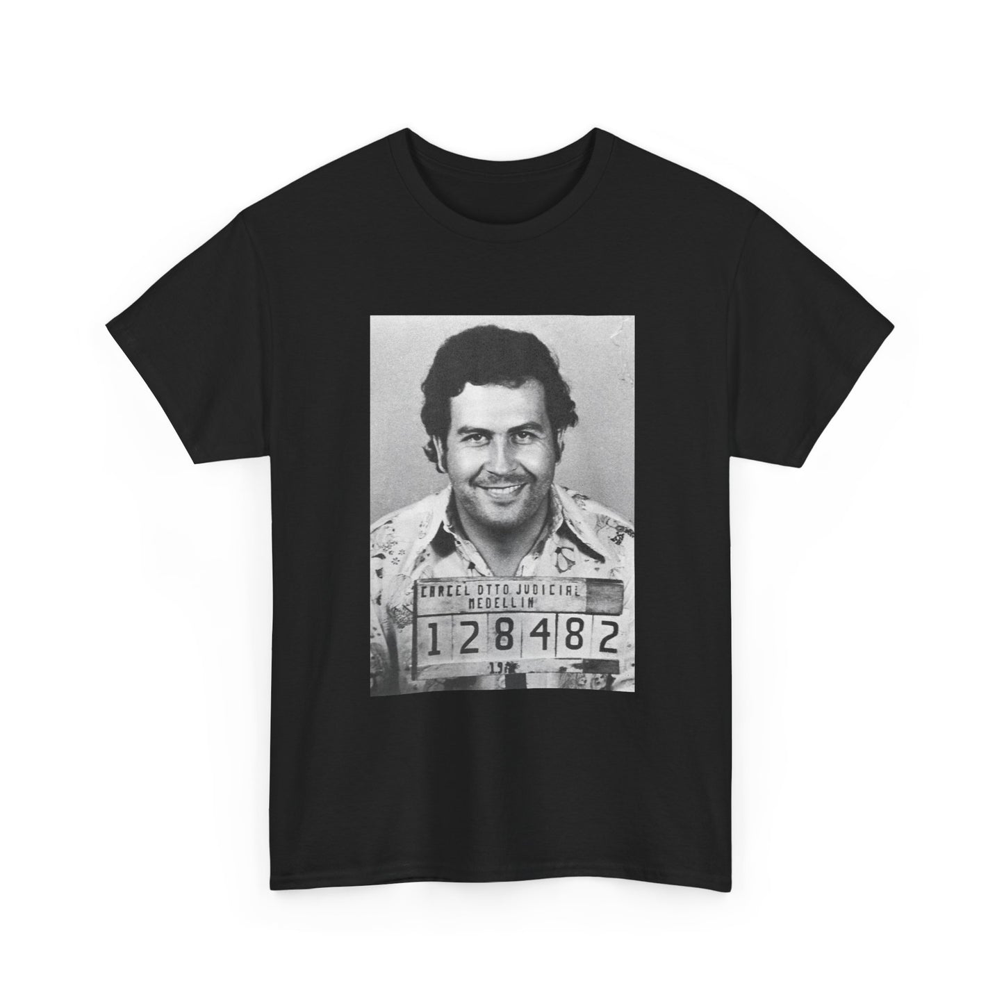 Pablo Escobar Tshirt Vintage Photo Colombia Retro Mexico Unisex Heavy Mugshot