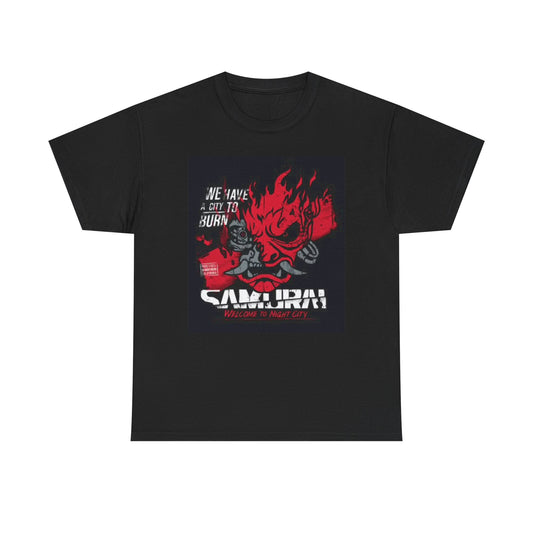 Samurai Graphic T Shirt Vintage Art Unisex Heavy Cotton Tee