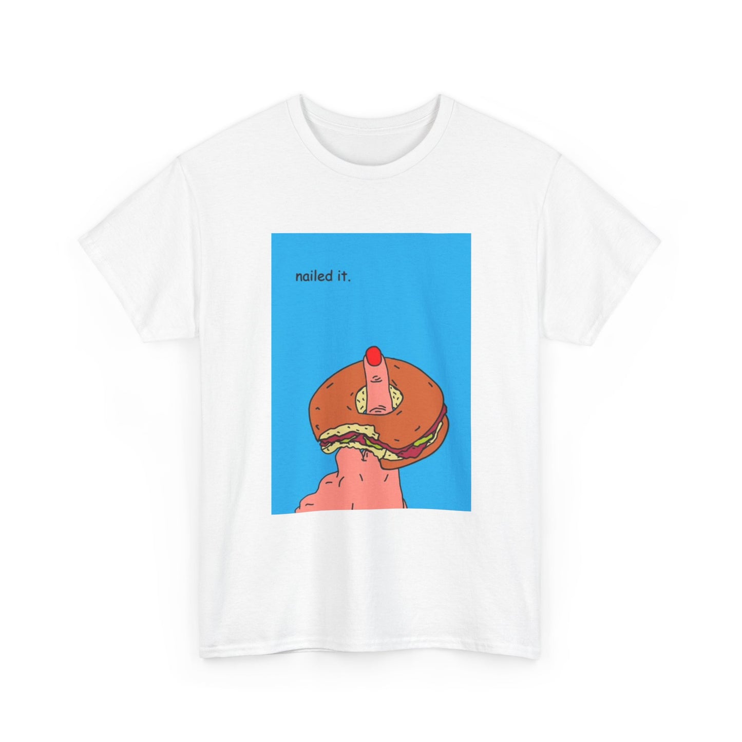 Nailed It Graphic T Shirt Funny Donut Vintage Art Unisex Heavy Cotton Tee