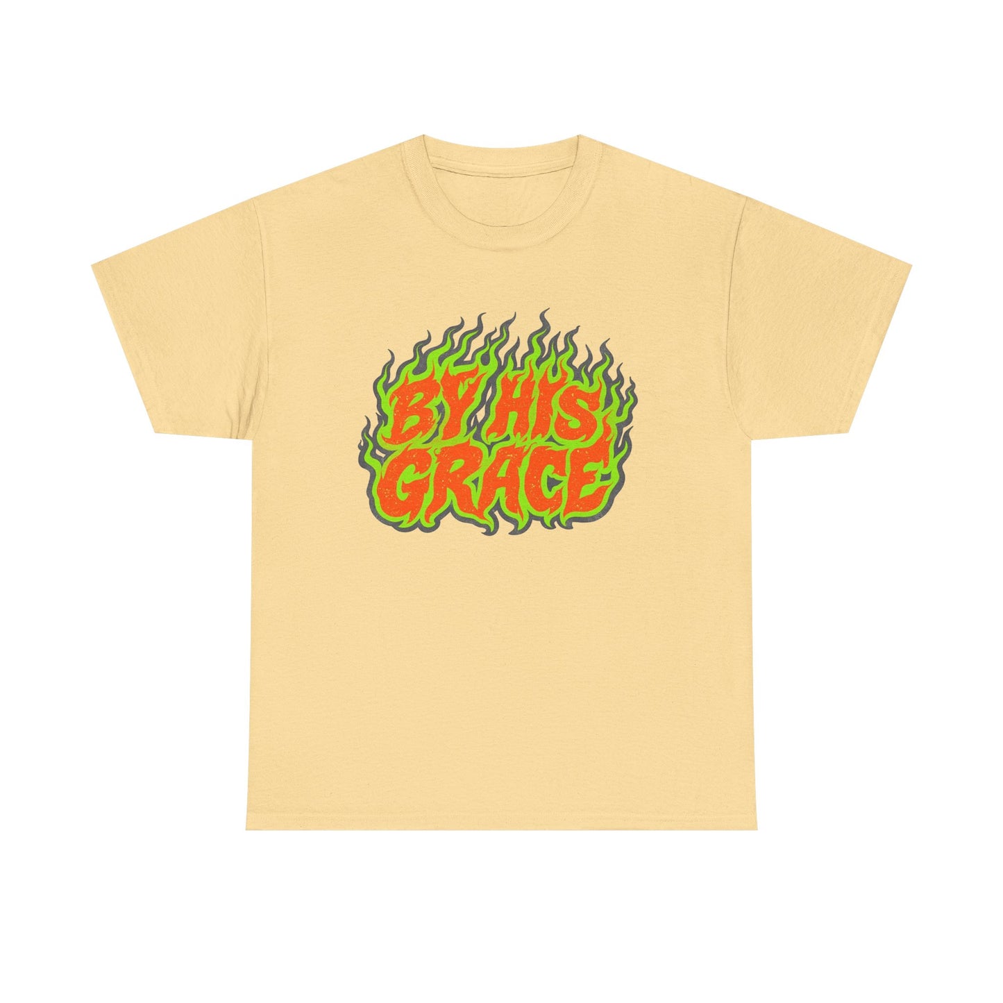 By His Grace Jesus Graphic T Shirt Men's Heavy Cotton Tee - Quality - Modern True to Size