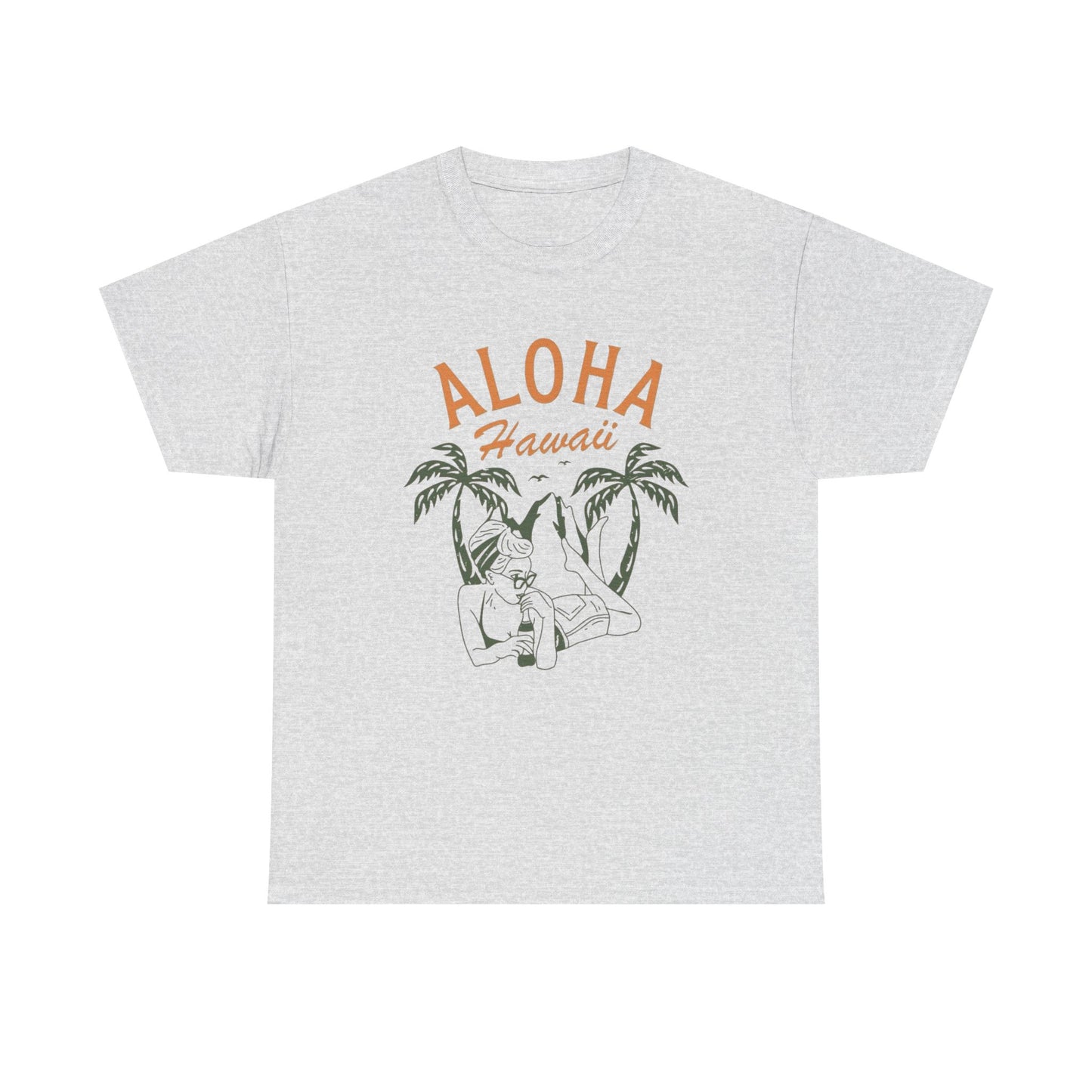 Aloha Hawaii Model Graphic T Shirt ADULT NEW Unisex Heavy Cotton Tee