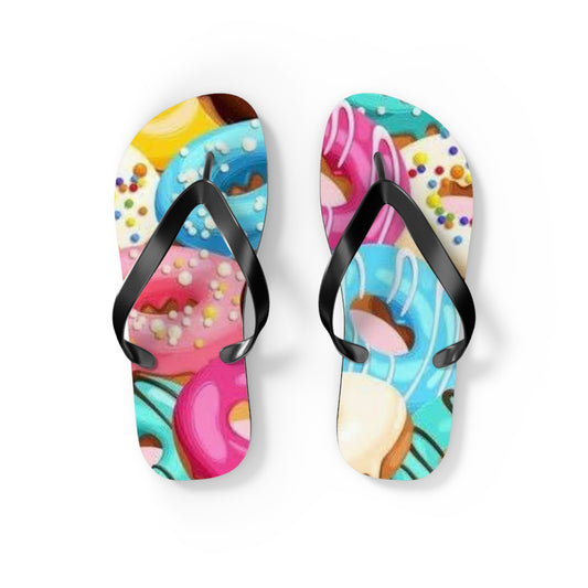 Donut Summer Sandals, Beach Shoes, Vacation Flip Flops, Pool Slides, Comfortable
