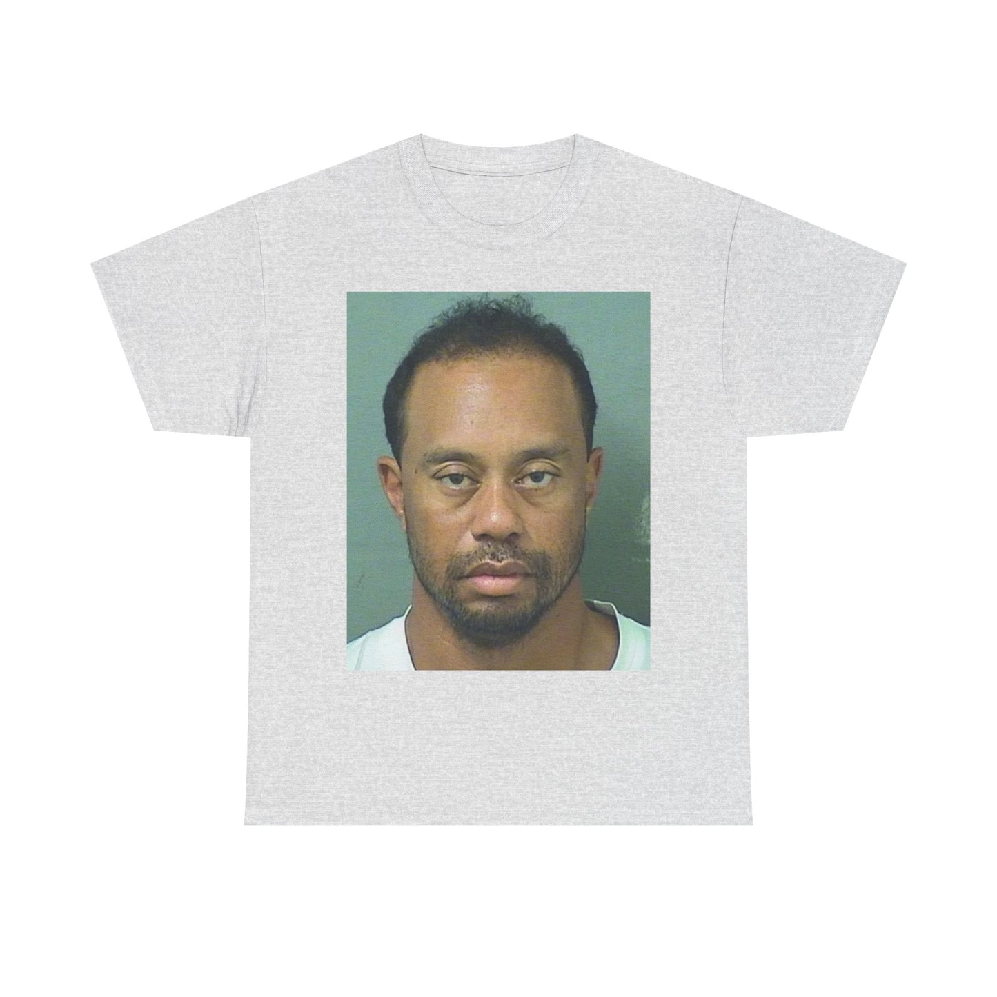 Tiger Woods Tshirt Funny Mugshot Golf Masters Golfing Unisex Heavy Cotton Tee